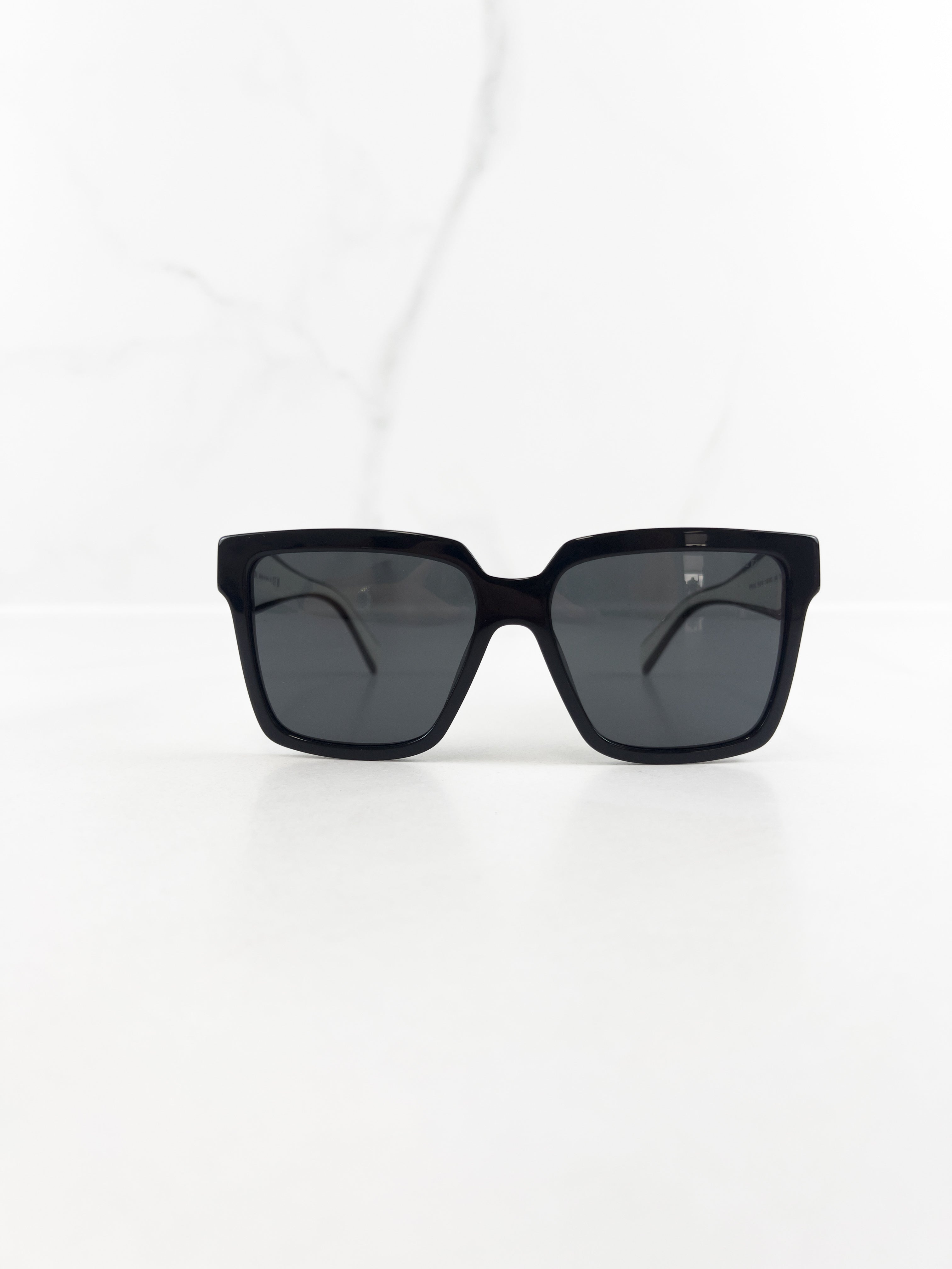 Prada Black/ White Square Sunglasses