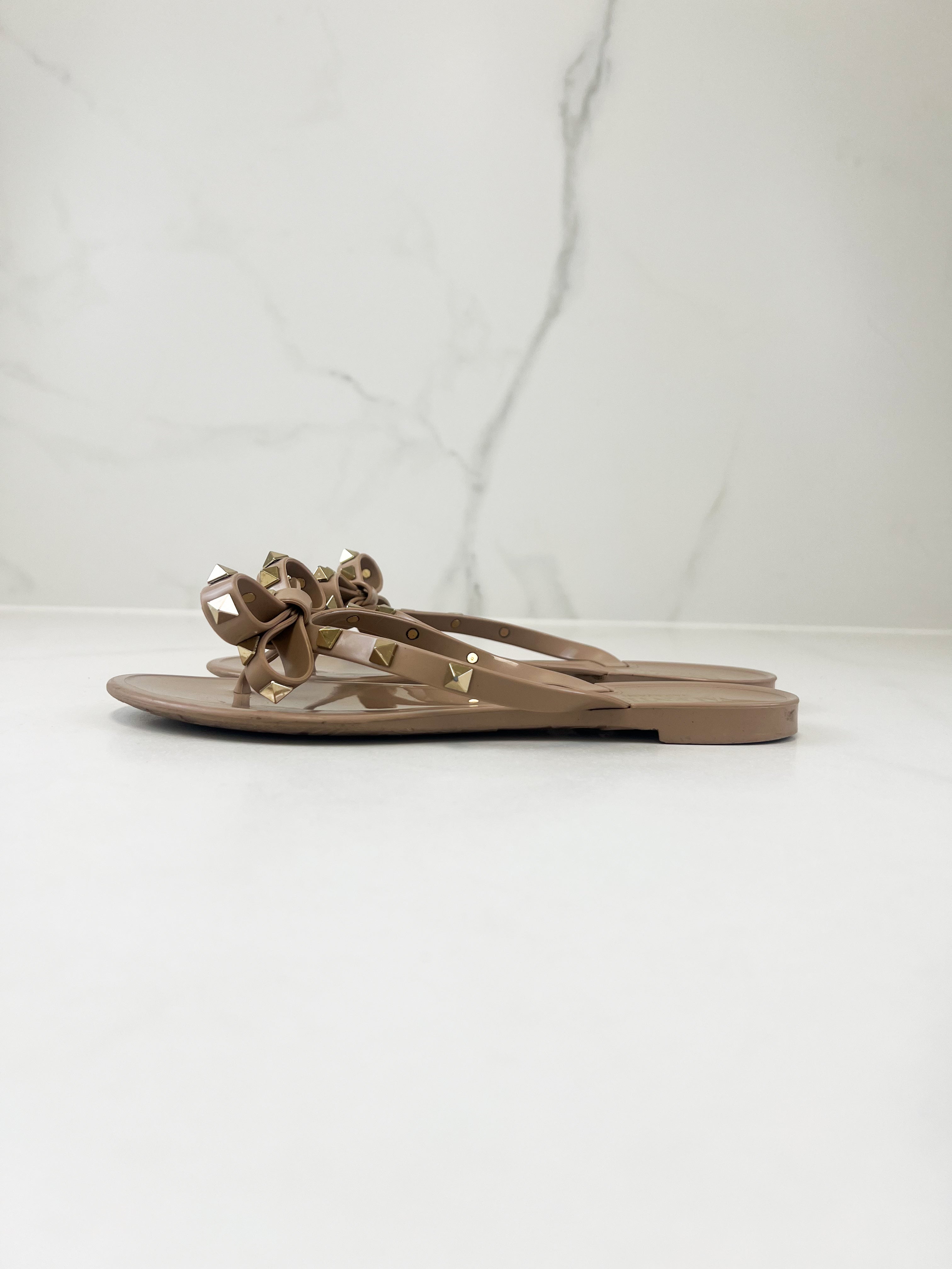 Valentino Jelly Rockstud Thong Size 37