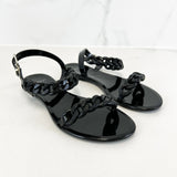 Givenchy Black Jelly Sandal Size 38