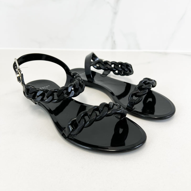 Givenchy Black Jelly Sandal Size 38