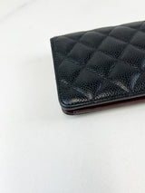 Chanel CC Black Caviar Flap Wallet GHW