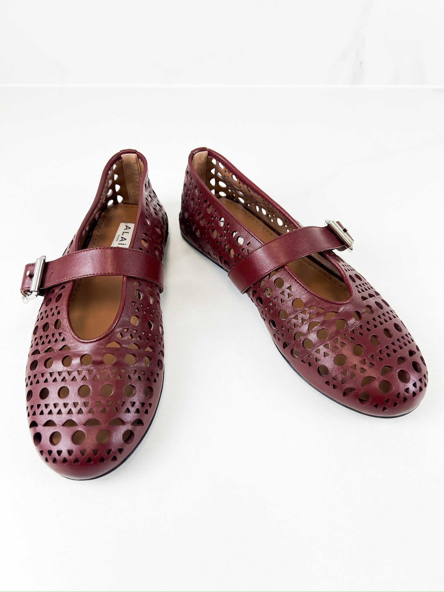 Alaia Perforated Ballet Flat 37