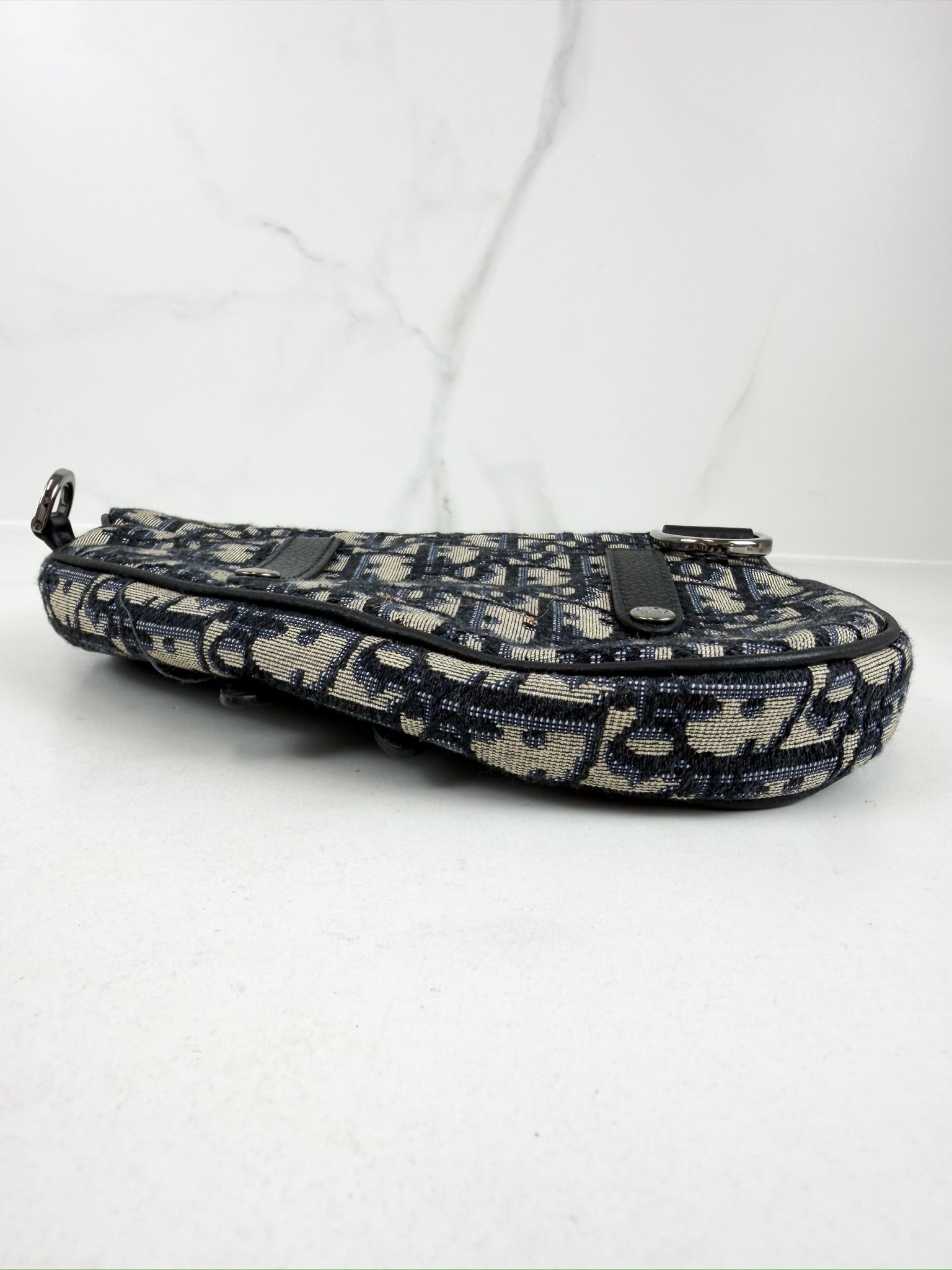 Christian Dior Unisex Saddle Bag in Oblique Canvas