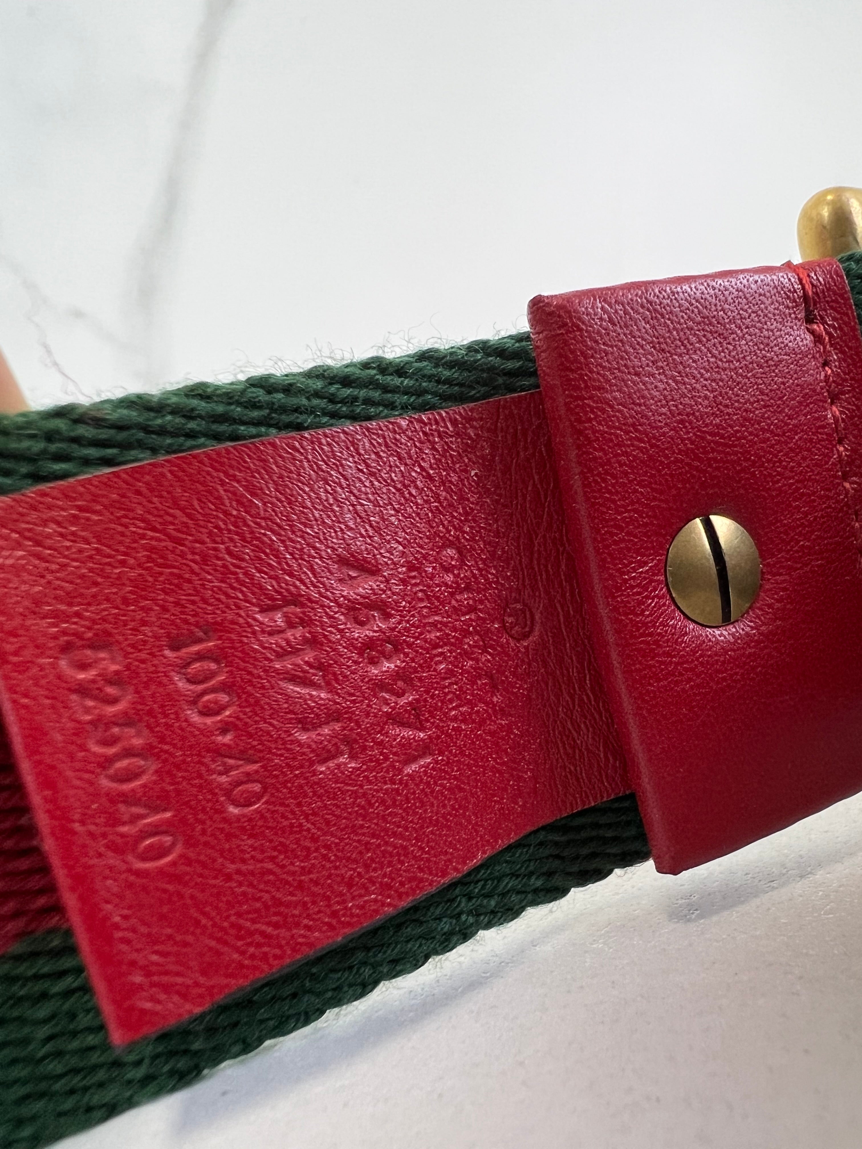 Gucci D-Ring Web Belt 40mm