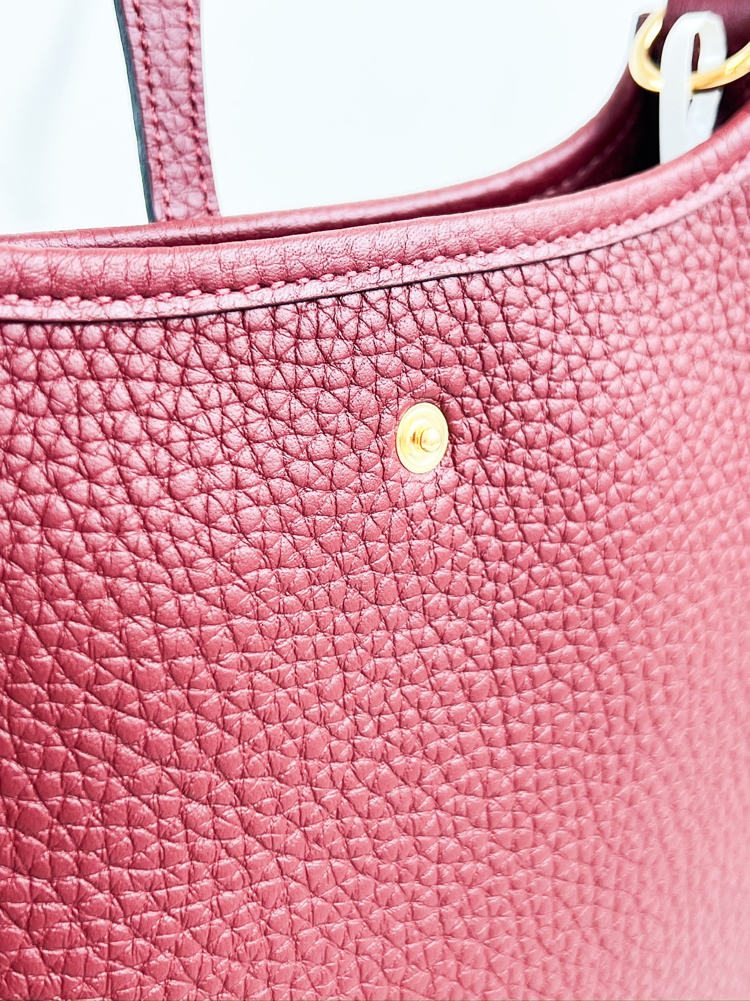 Hermes 16 Mini Evelyne in Rouge