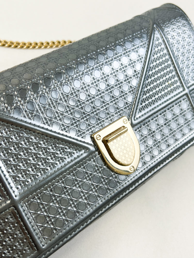 Christian Dior Silver Diorama WOC