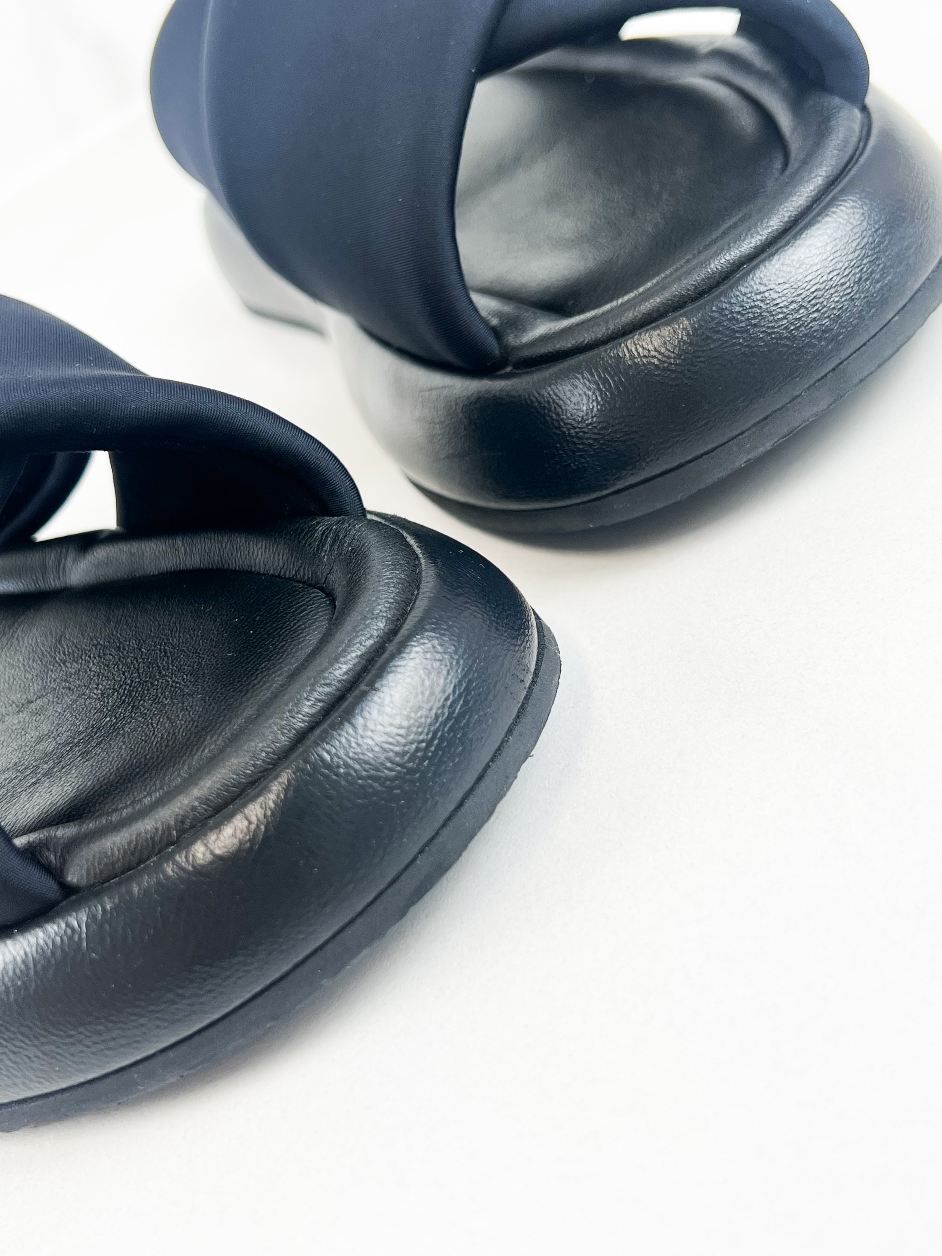 Chanel Puffy Criss Cross Slide Size 35C