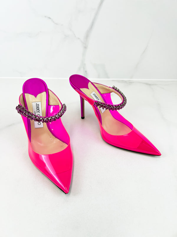 Jimmy Choo Bing 100 Pink Mule Size 40