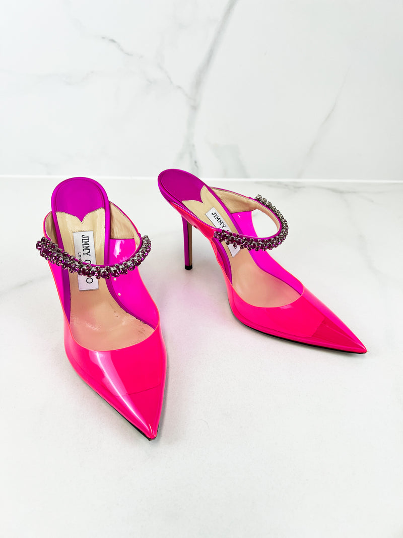 Jimmy Choo Bing 100 Pink Mule Size 40