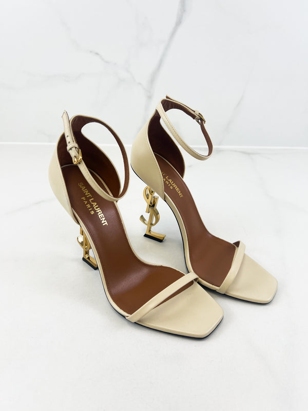 Saint Laurent Opyum Leather Sandal Size 39