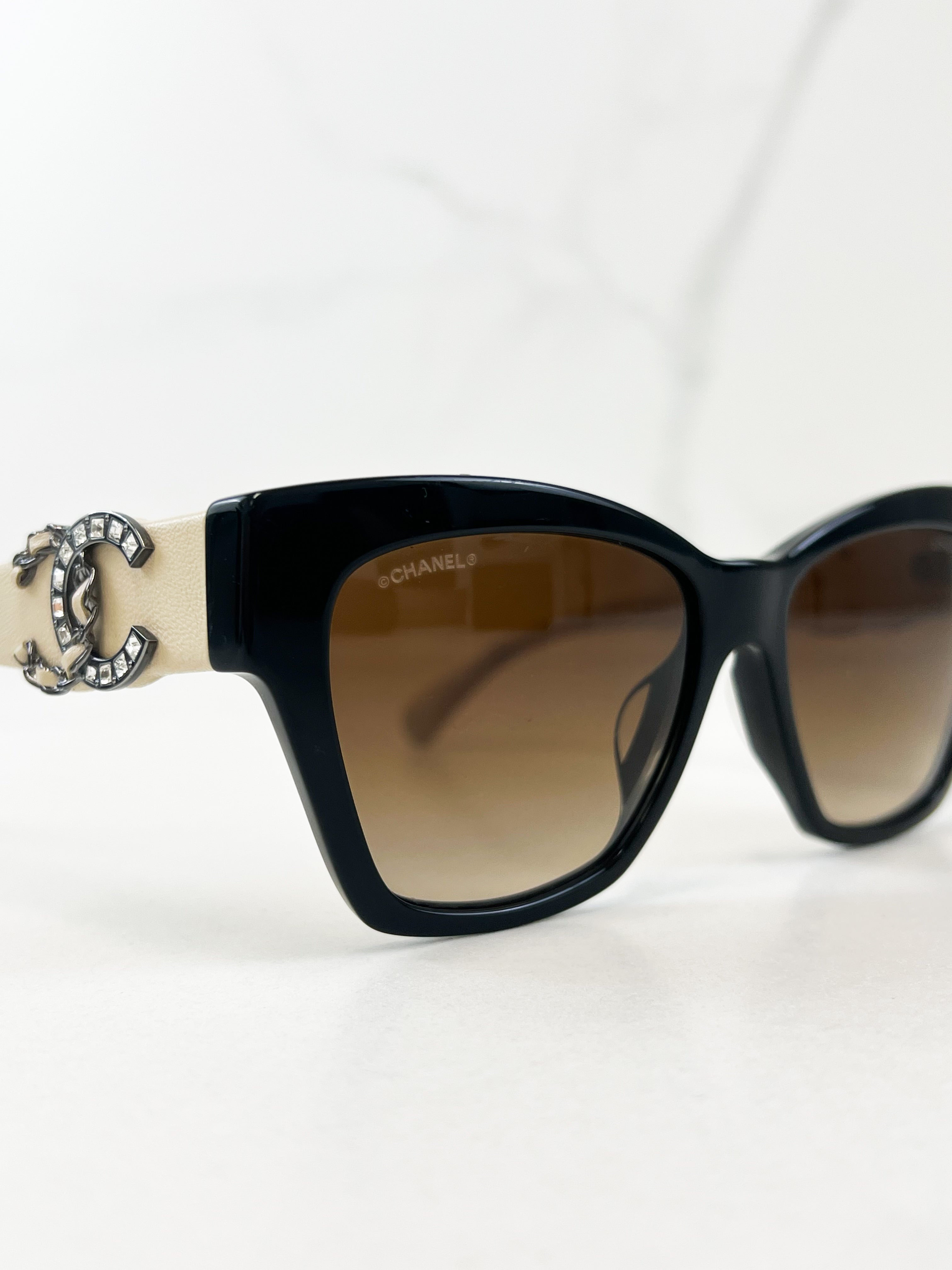 Chanel Acetate Crystal Sunglasses