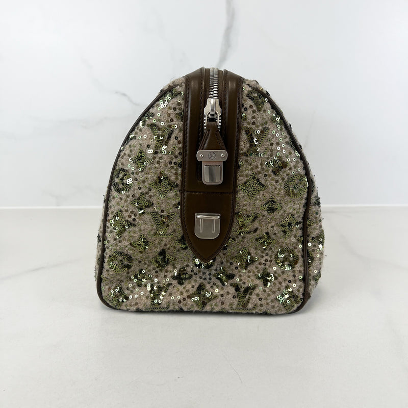 Louis Vuitton Khaki/ Brown Monogram Sequin Speedy 30