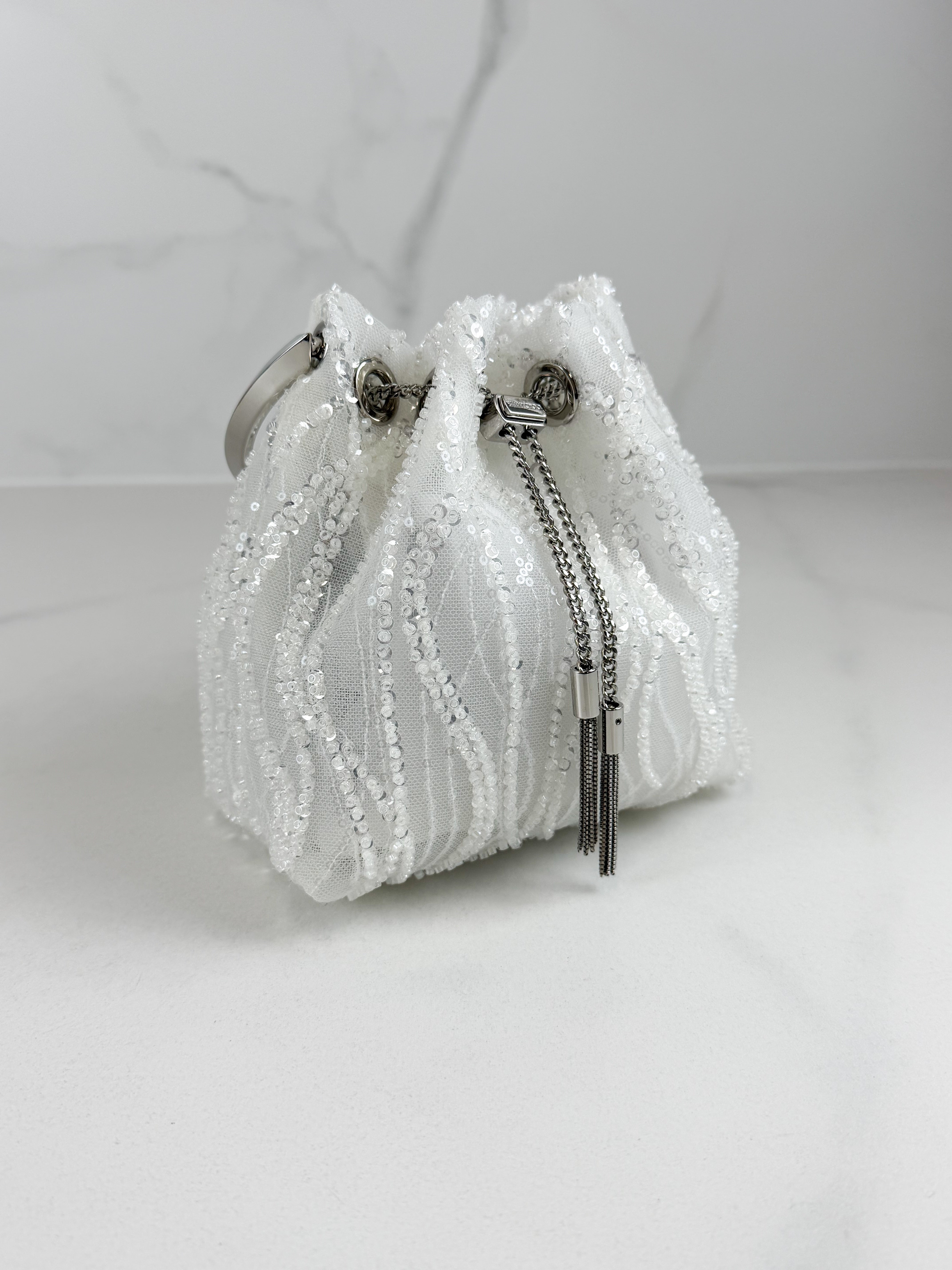 Jimmy Choo Bon Bon Sequinned Top Handle Bag