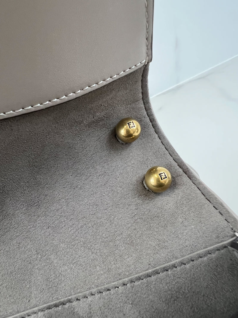 Fendi C-Mon Taupe Crossbody Bag