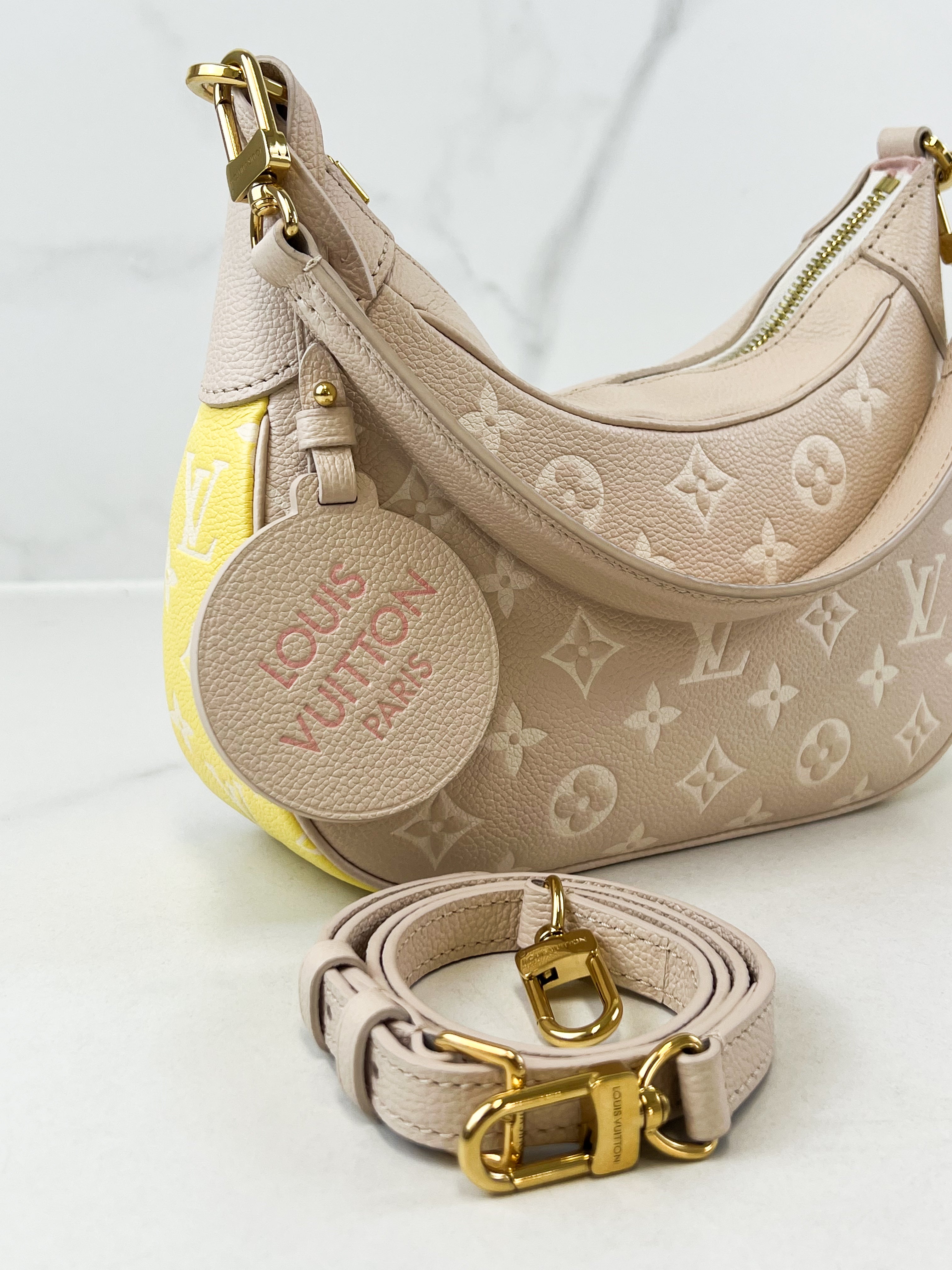 Louis Vuitton Bagatelle Rose Beige in Cowhide Leather with Gold Hardware