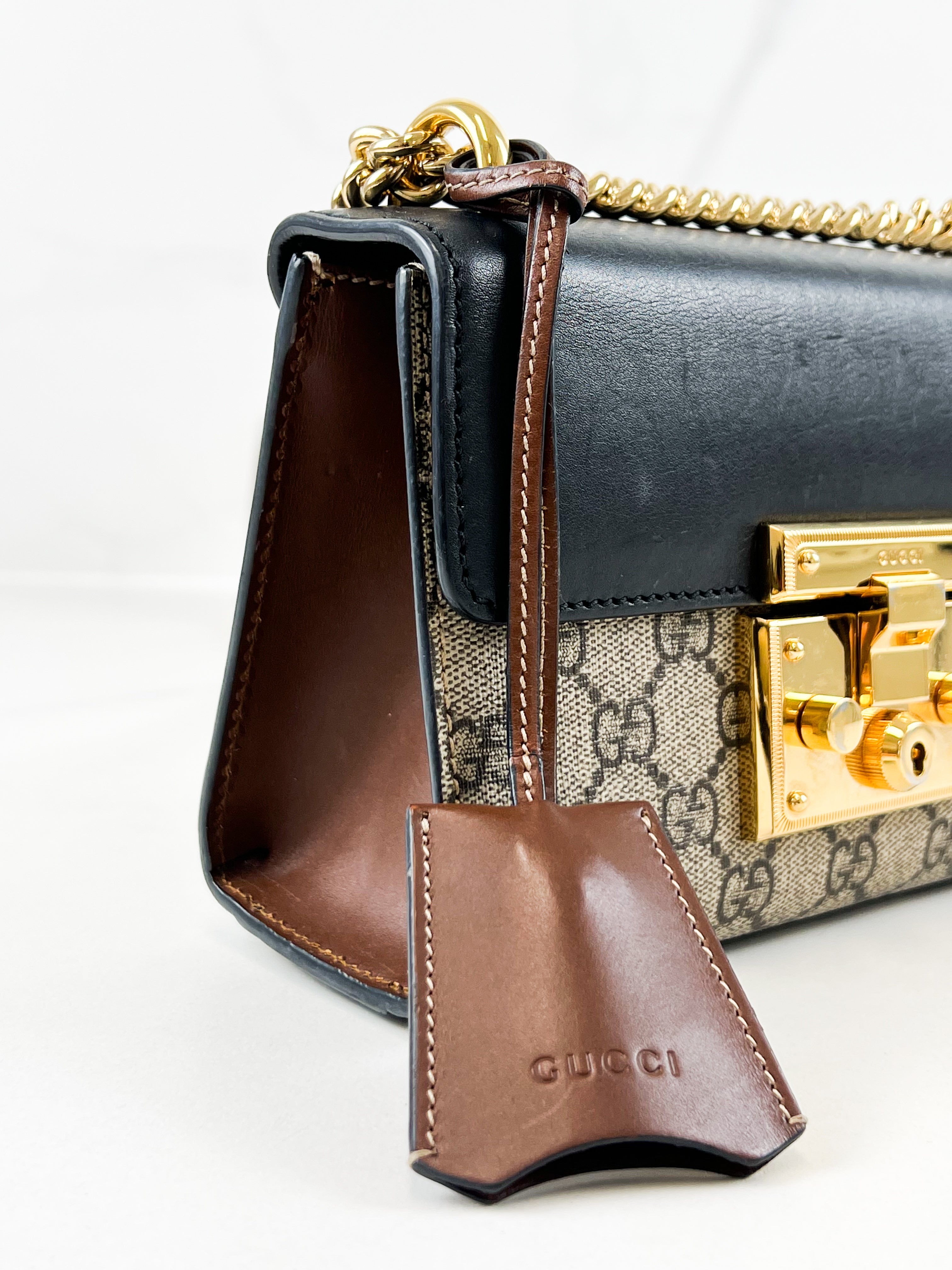 Gucci GG Supreme Small Padlock Shoulder Bag