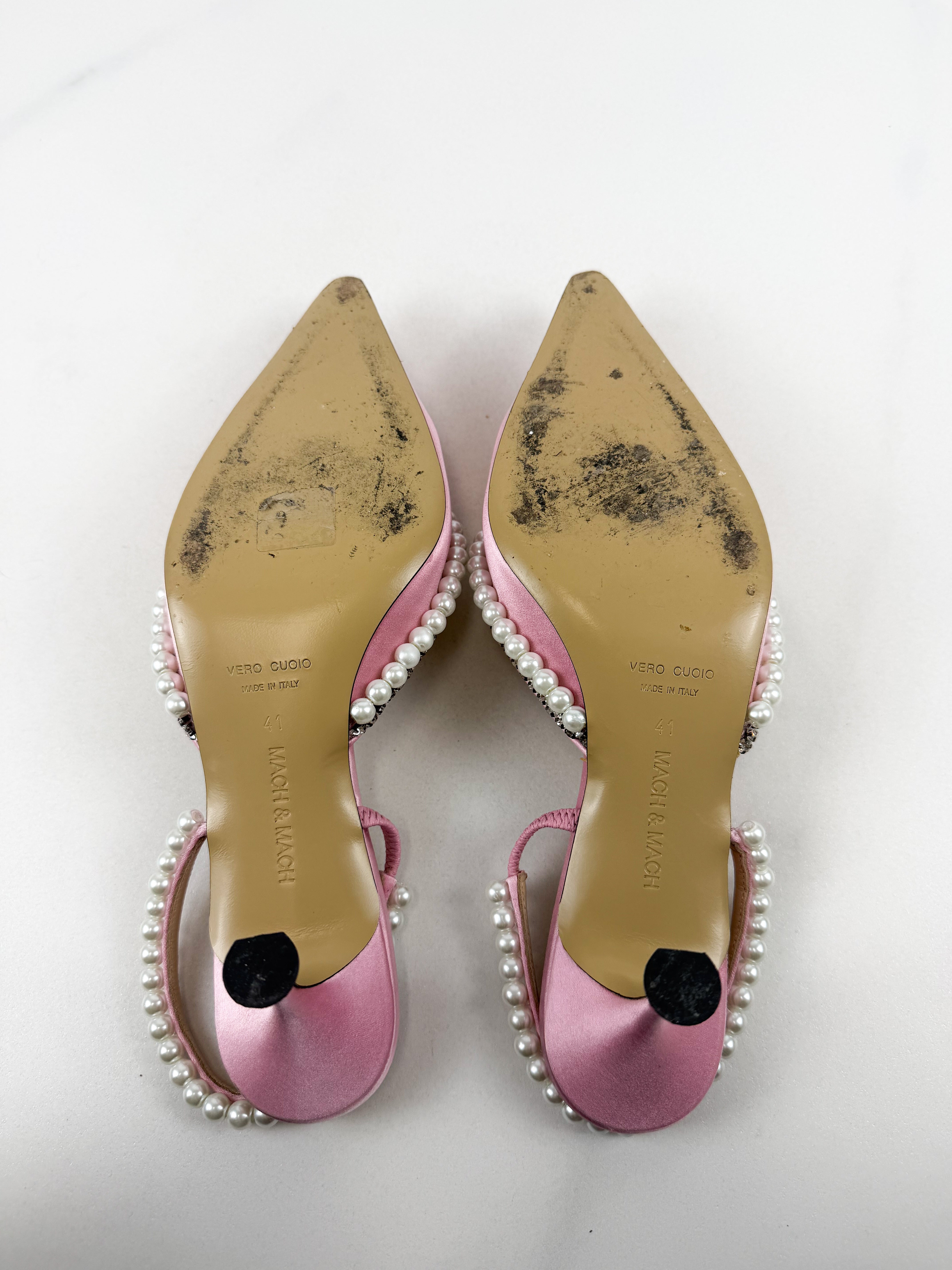 Mach & Mach Diamond & Pearls Kitten Heel Size 41