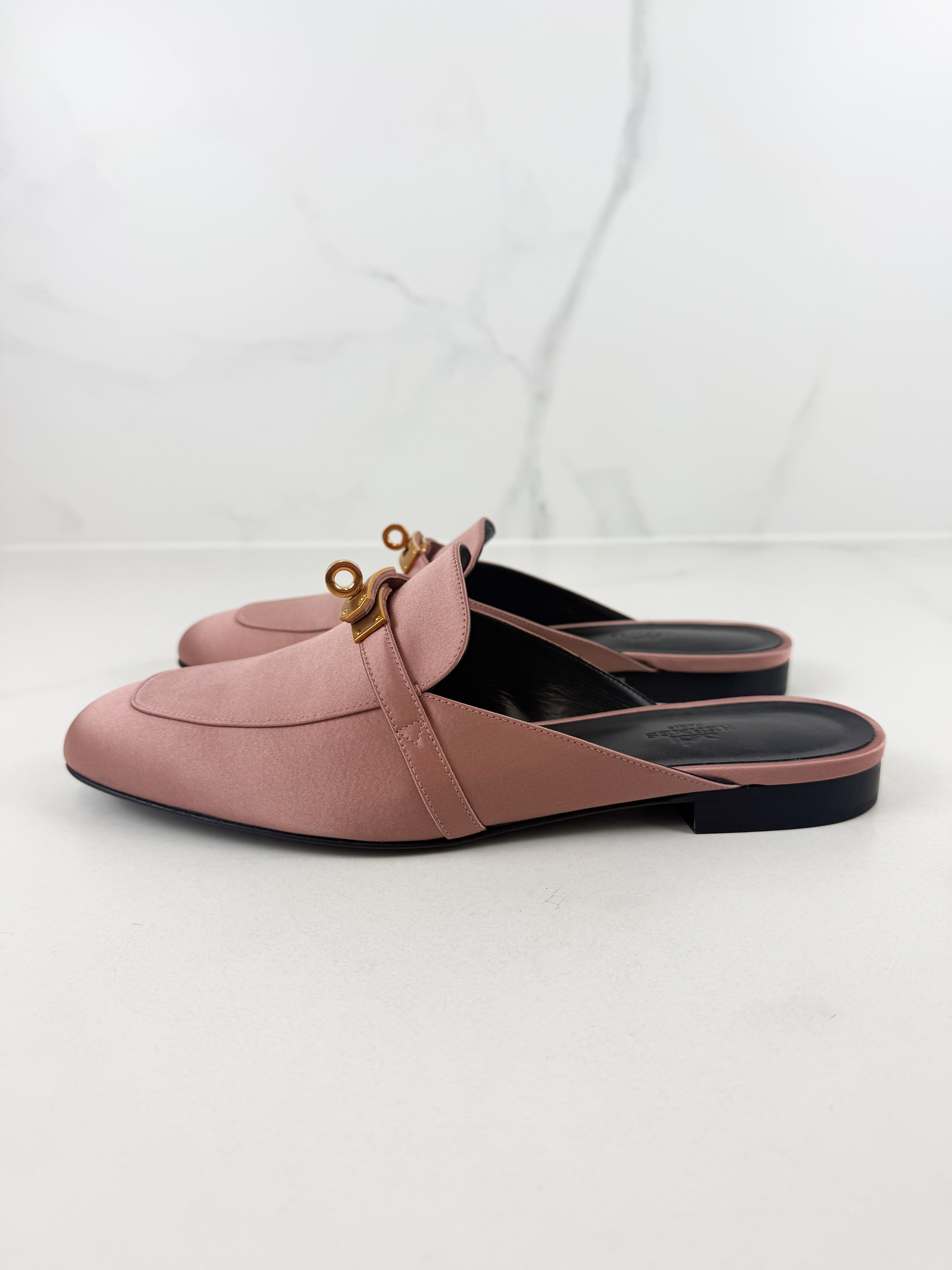 Hermes Pink Oz Mule Size 40