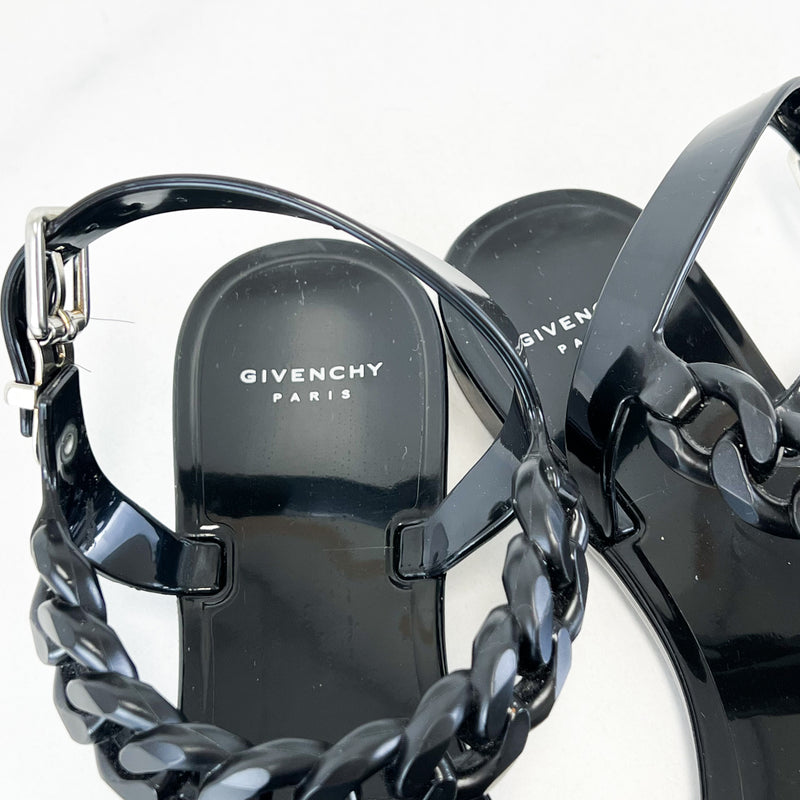 Givenchy Black Jelly Sandal Size 38