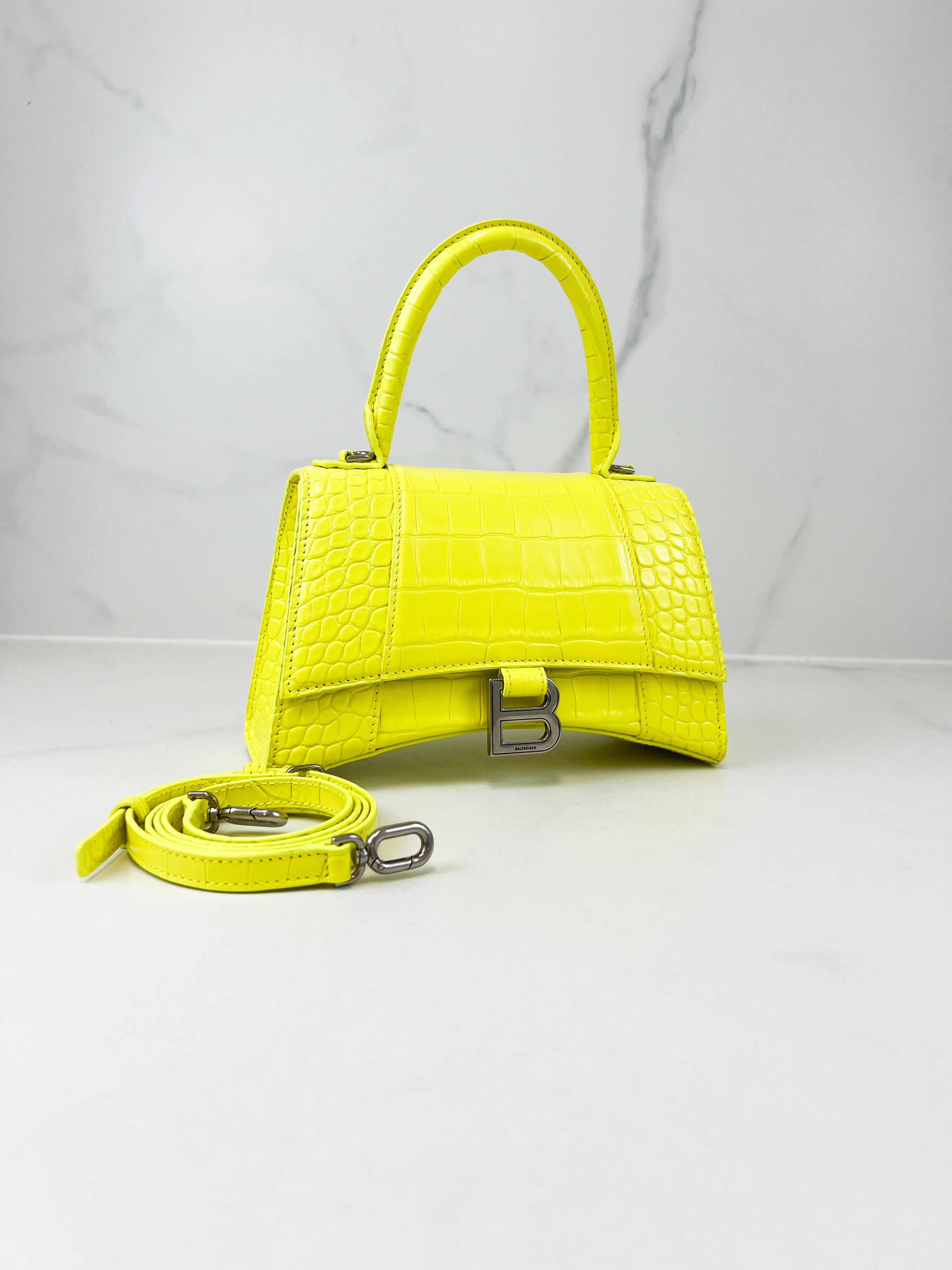 Balenciaga Small Croc Hourglass with SHW
