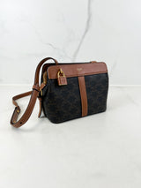 Celine Small Teen Cabas Canvas & Leather Shoulder Bag