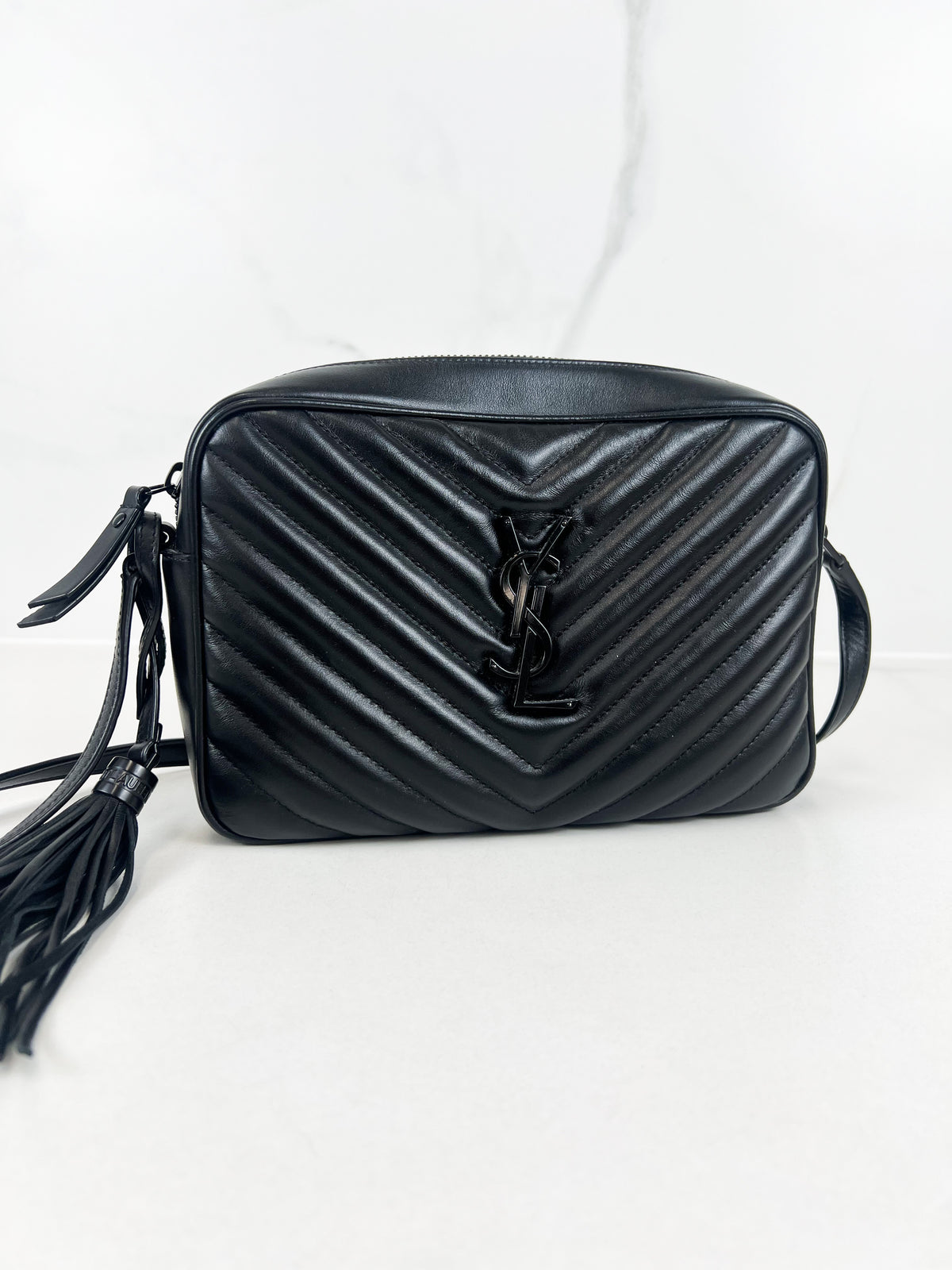Saint Laurent Black Lou Camera Bag