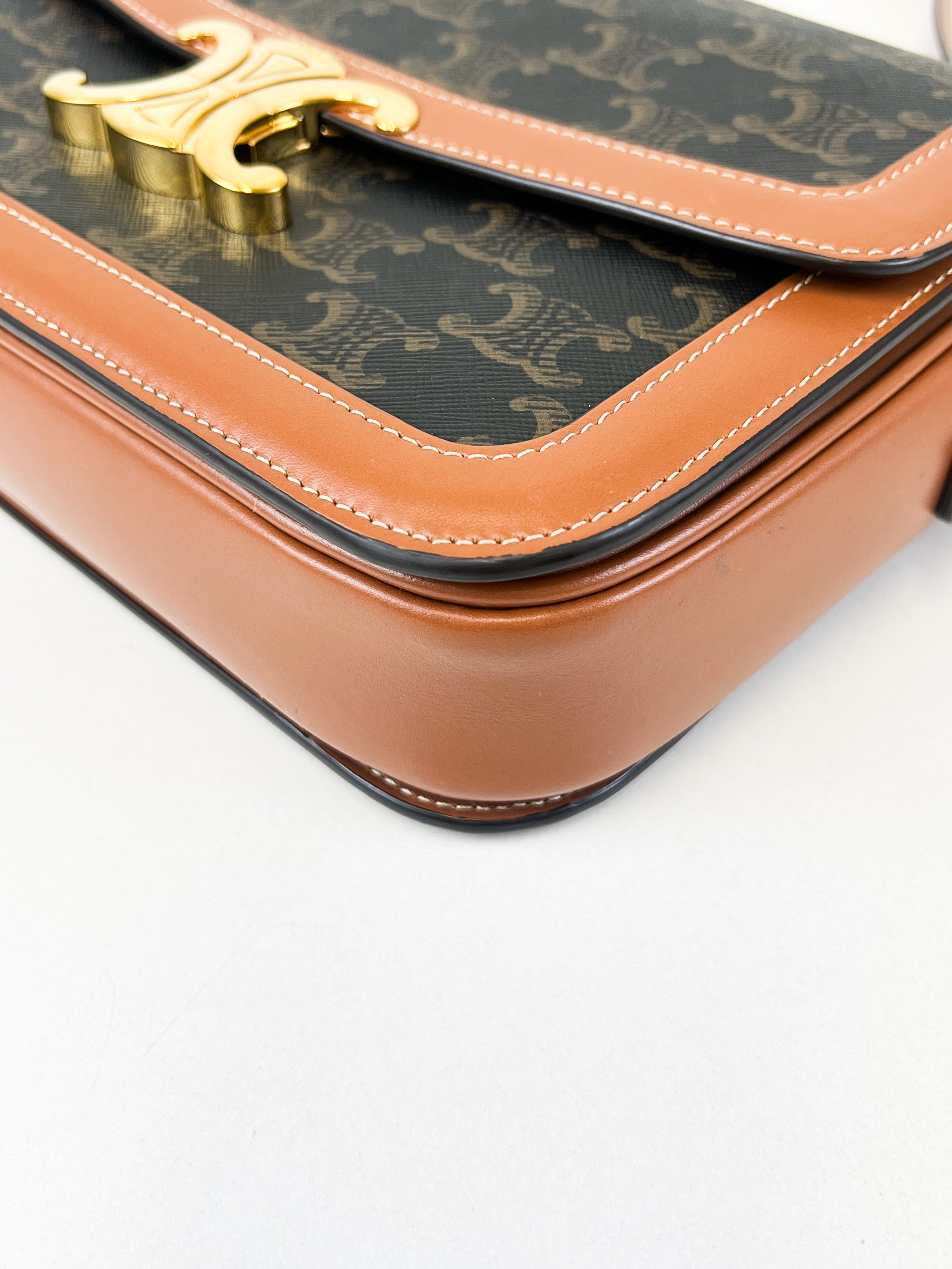 Celine Triomphe Medium in Tan