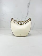 Valentino Garavani Cream Mini VLogo Moon Crossbody Bag
