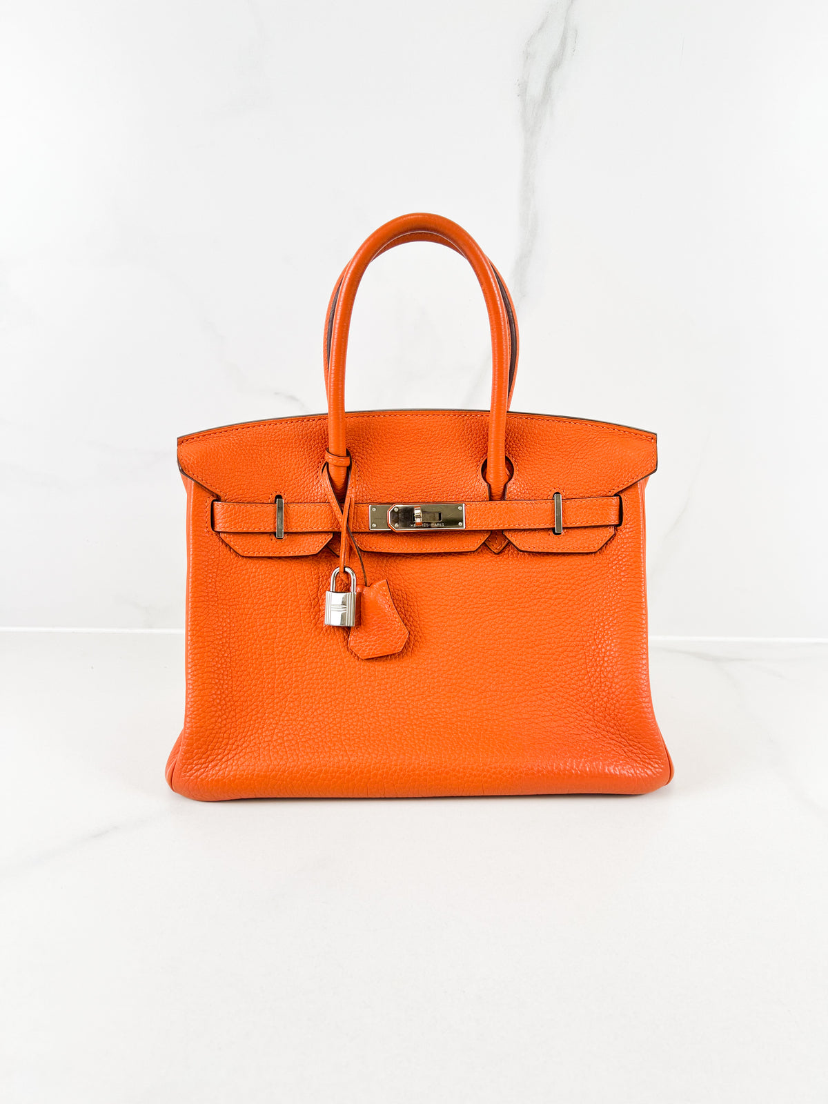 Hermes Togo Orange Birkin 30 with PHW