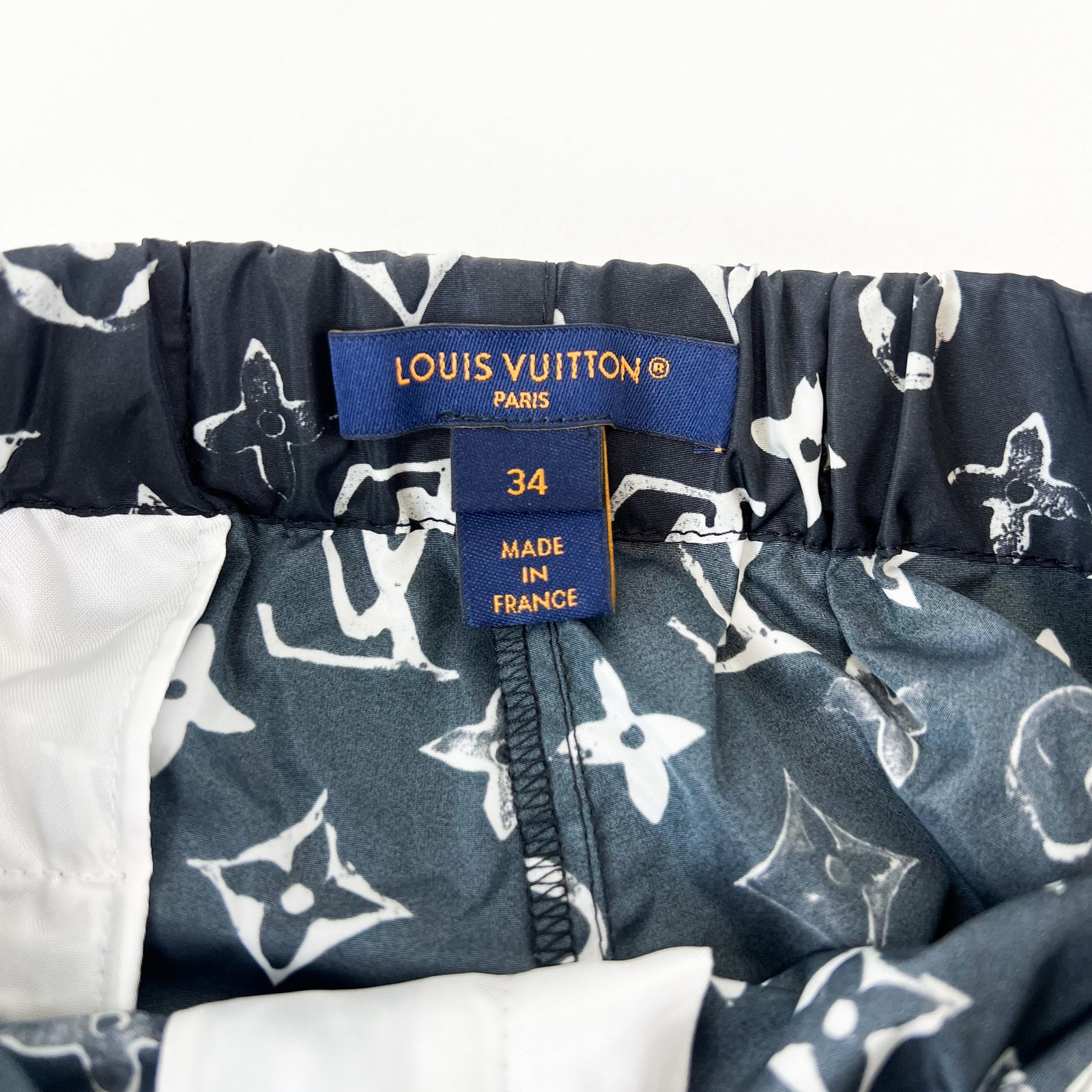 Louis Vuitton Monogram Shorts Stencil Effect Black Size 34 Shopluxe Consignment