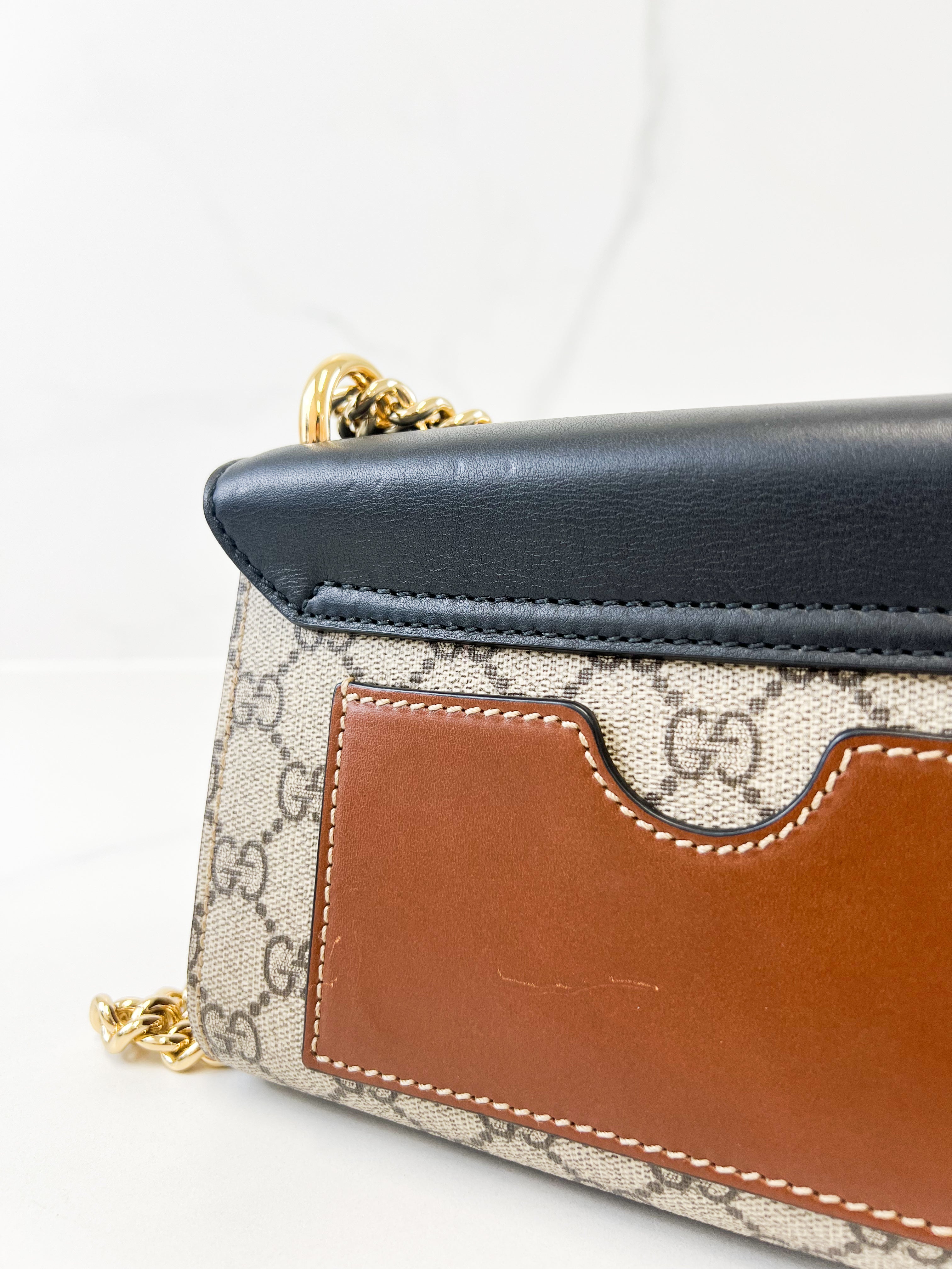 Gucci GG Supreme Small Padlock Shoulder Bag
