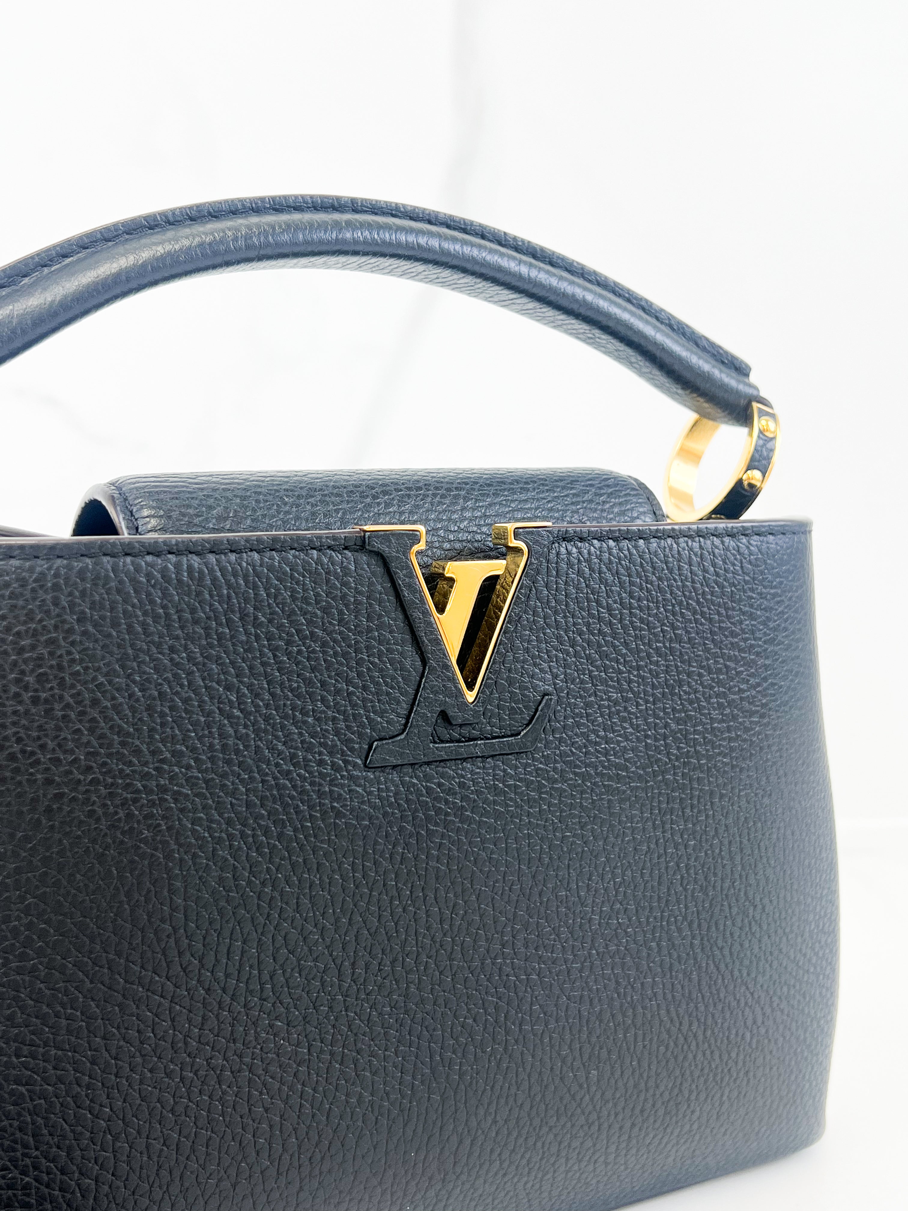 Louis Vuitton Black Capucines BB