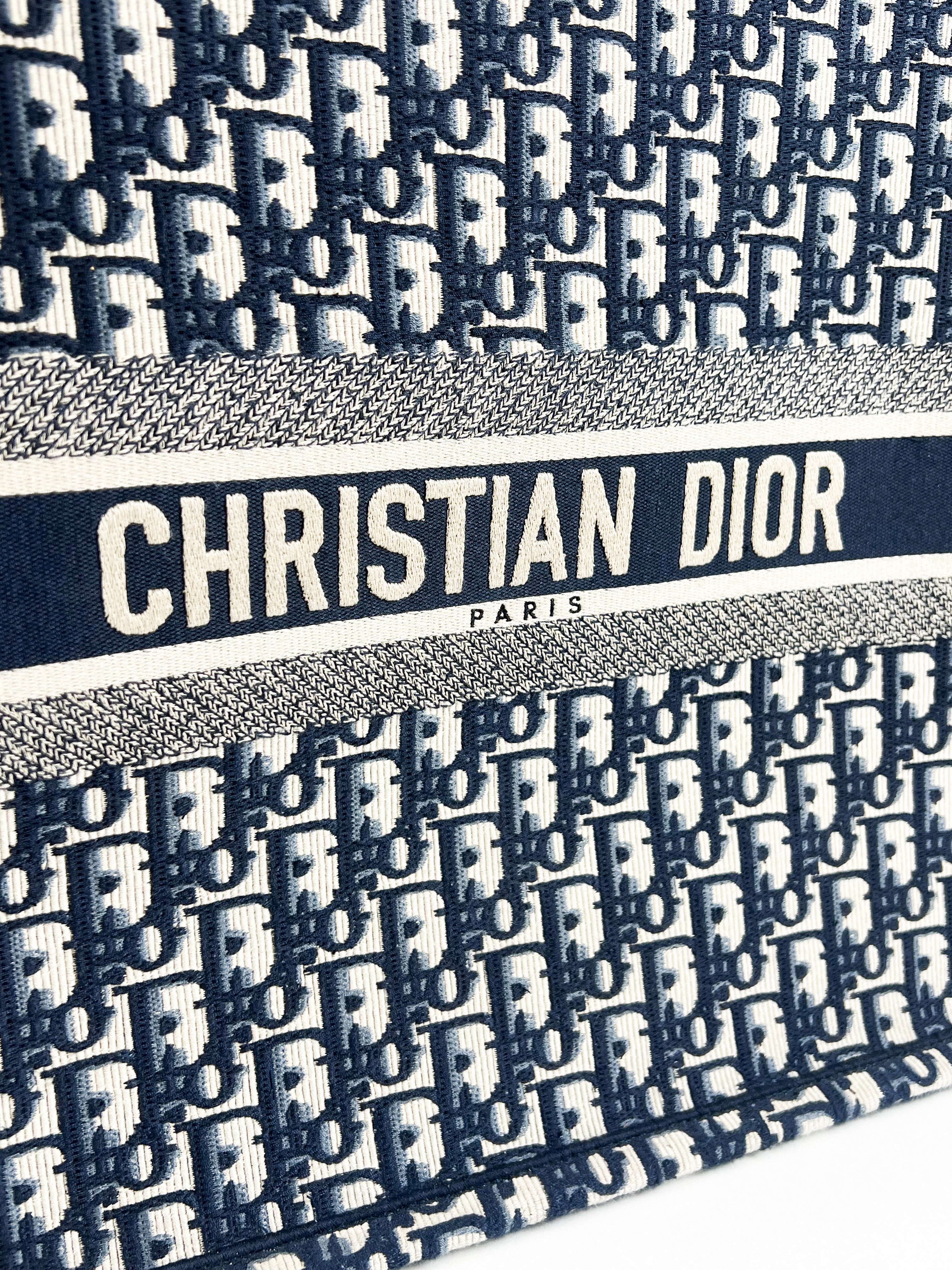 Christian Dior Large Blue Oblique Book Tote