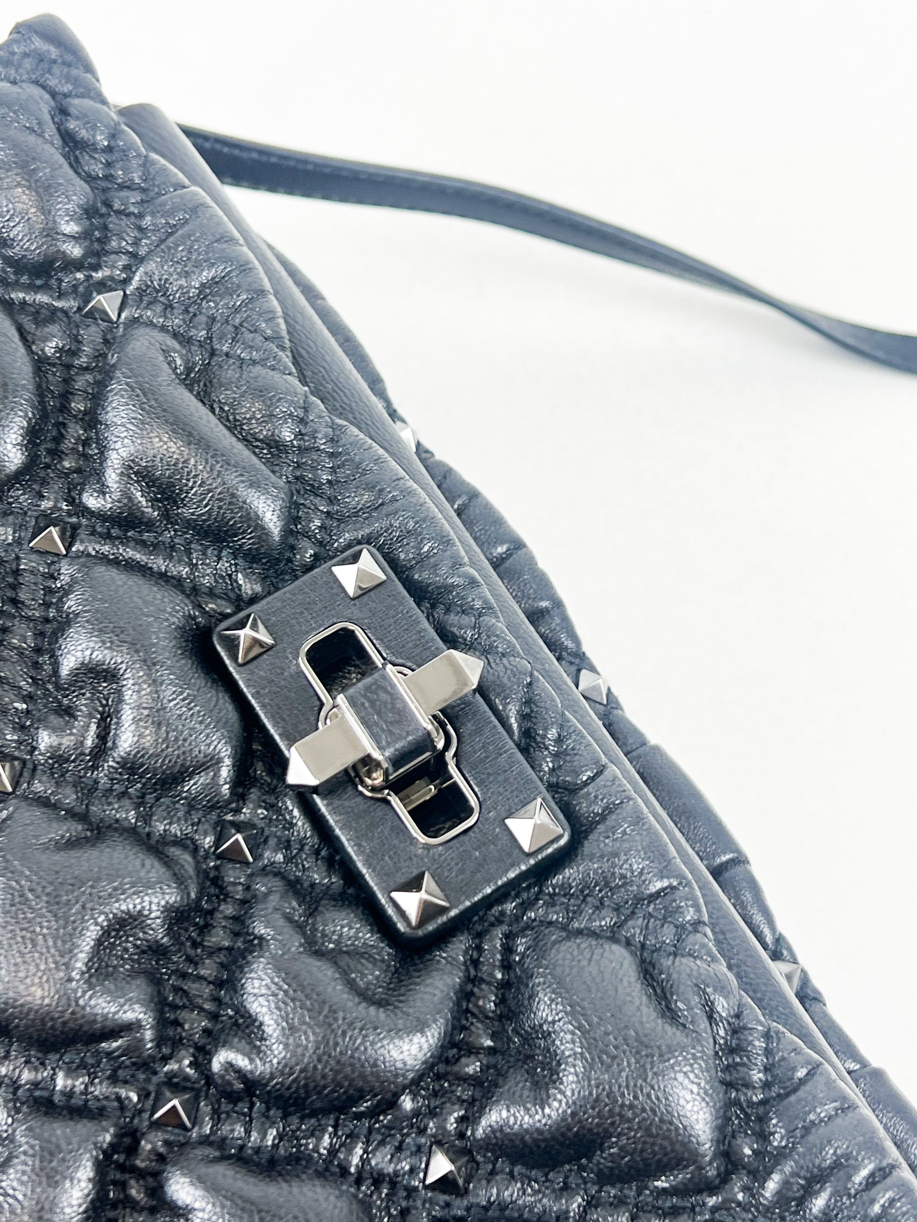 Valentino Garavani Rockstud Spike Nappa Leather Clutch