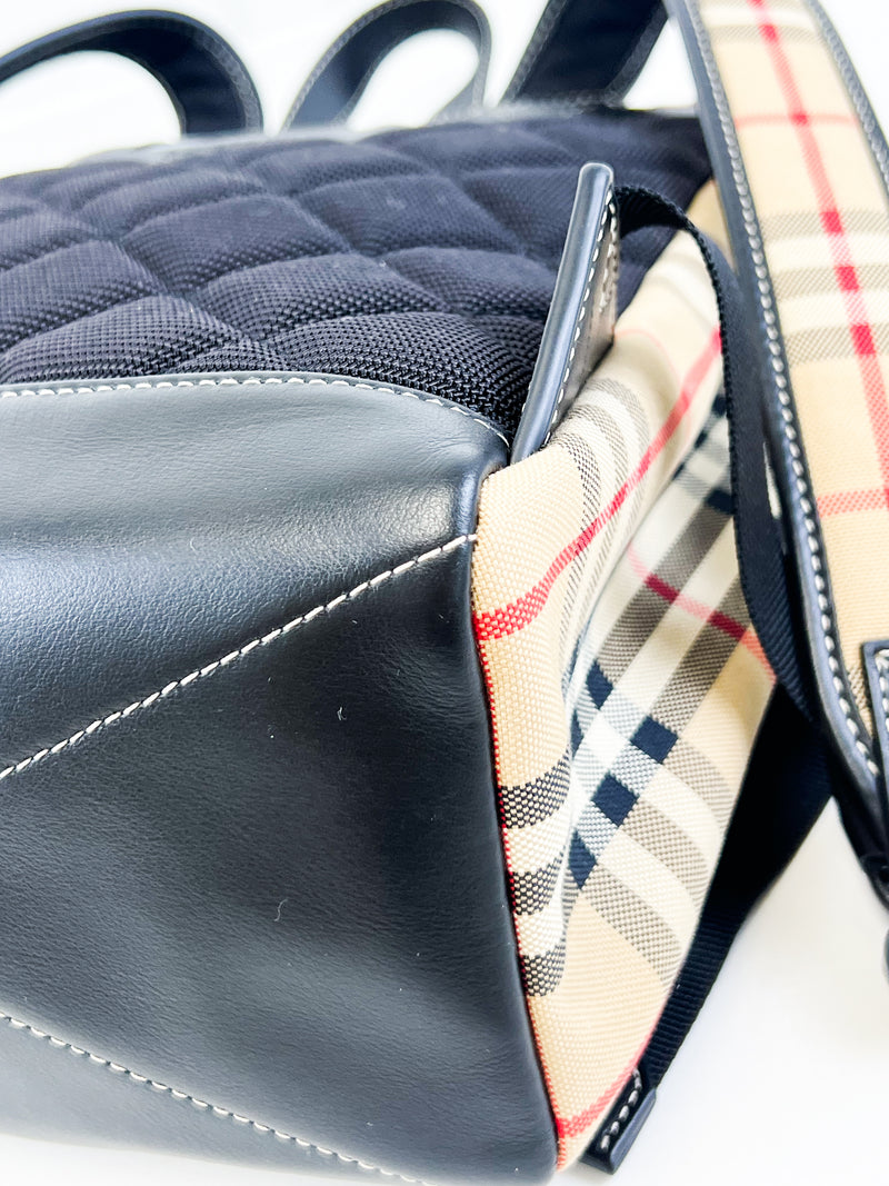 Burberry Check Pattern Backpack