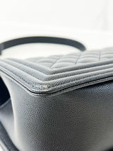 Chanel Black Old Medium Caviar Boy Bag GHW