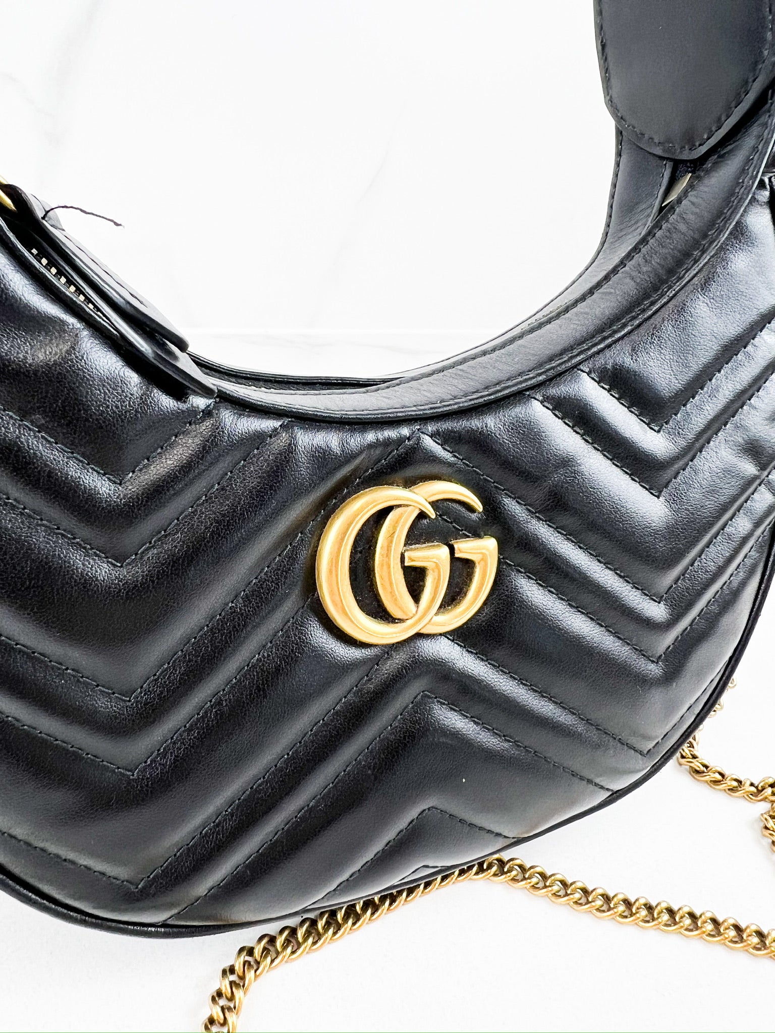 Gucci Half Moon Mini GG Marmont Bag