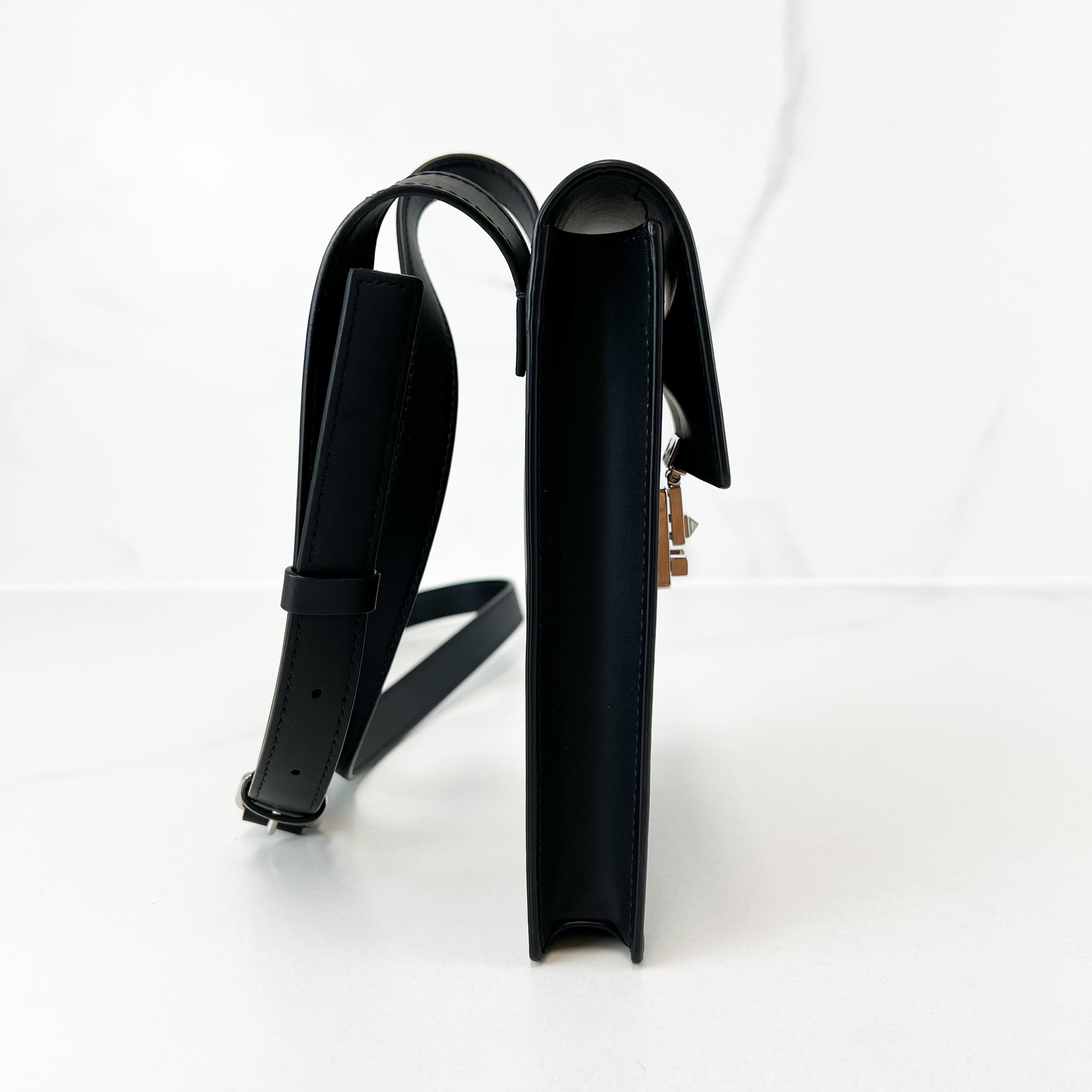 Valentino Garavani Black Flowercity Leather Crossbody