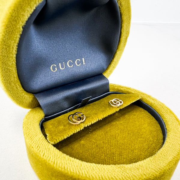 Gucci 18KT Yellow Gold Interlocking G Studs