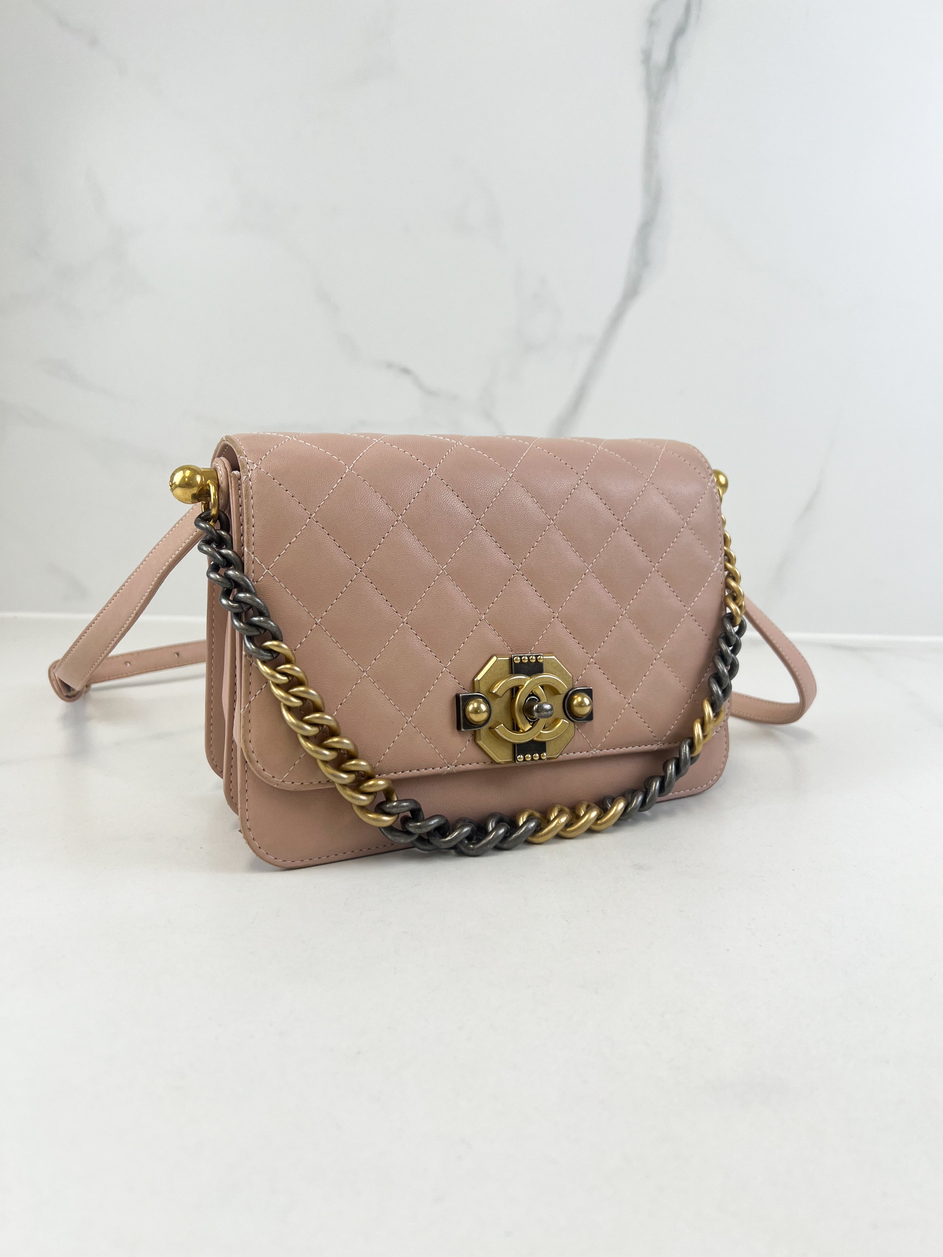 Chanel Pink Calfskin Crossbody