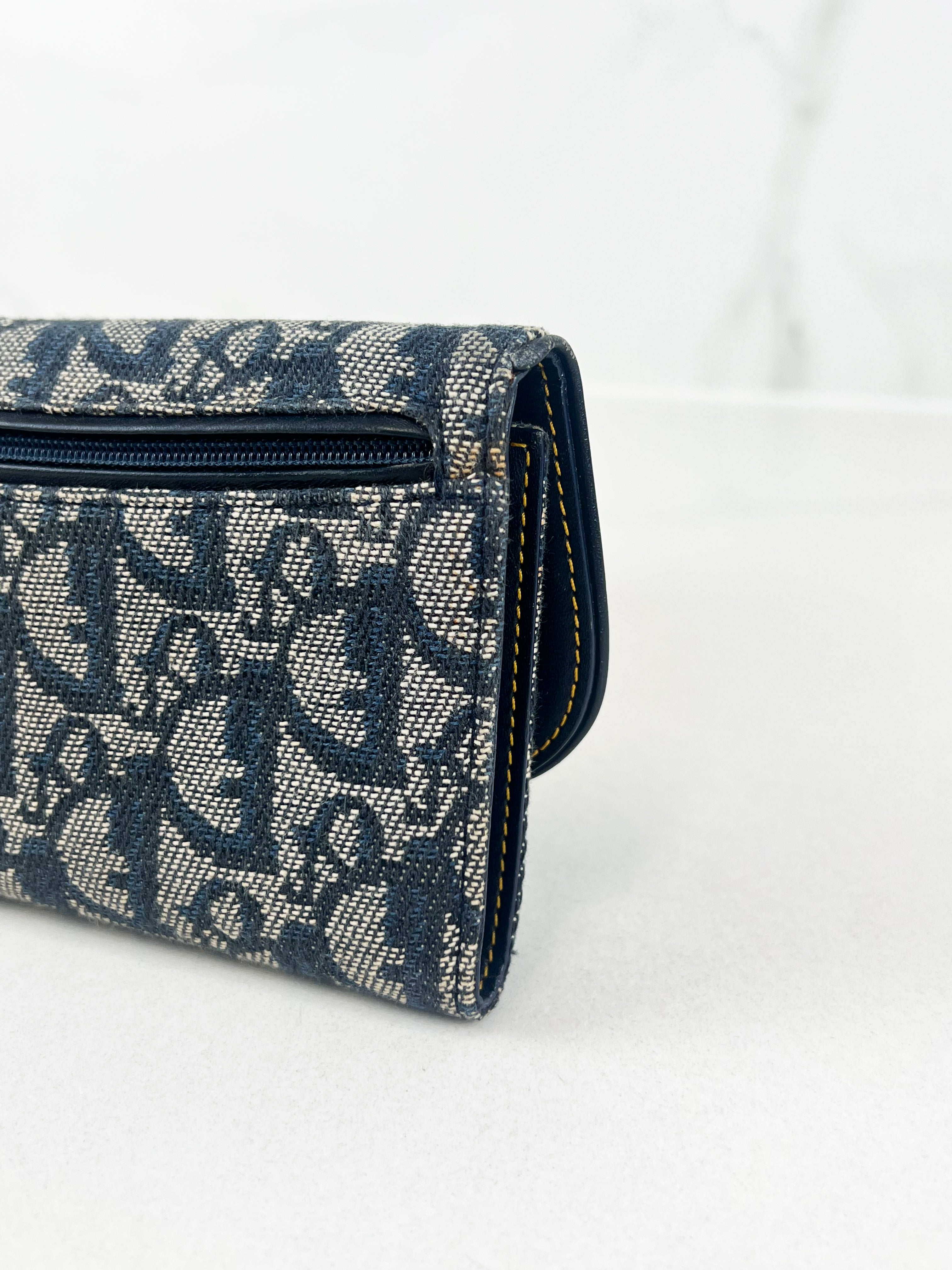 Christian Dior Saddle Trotter Wallet Purse Canvas