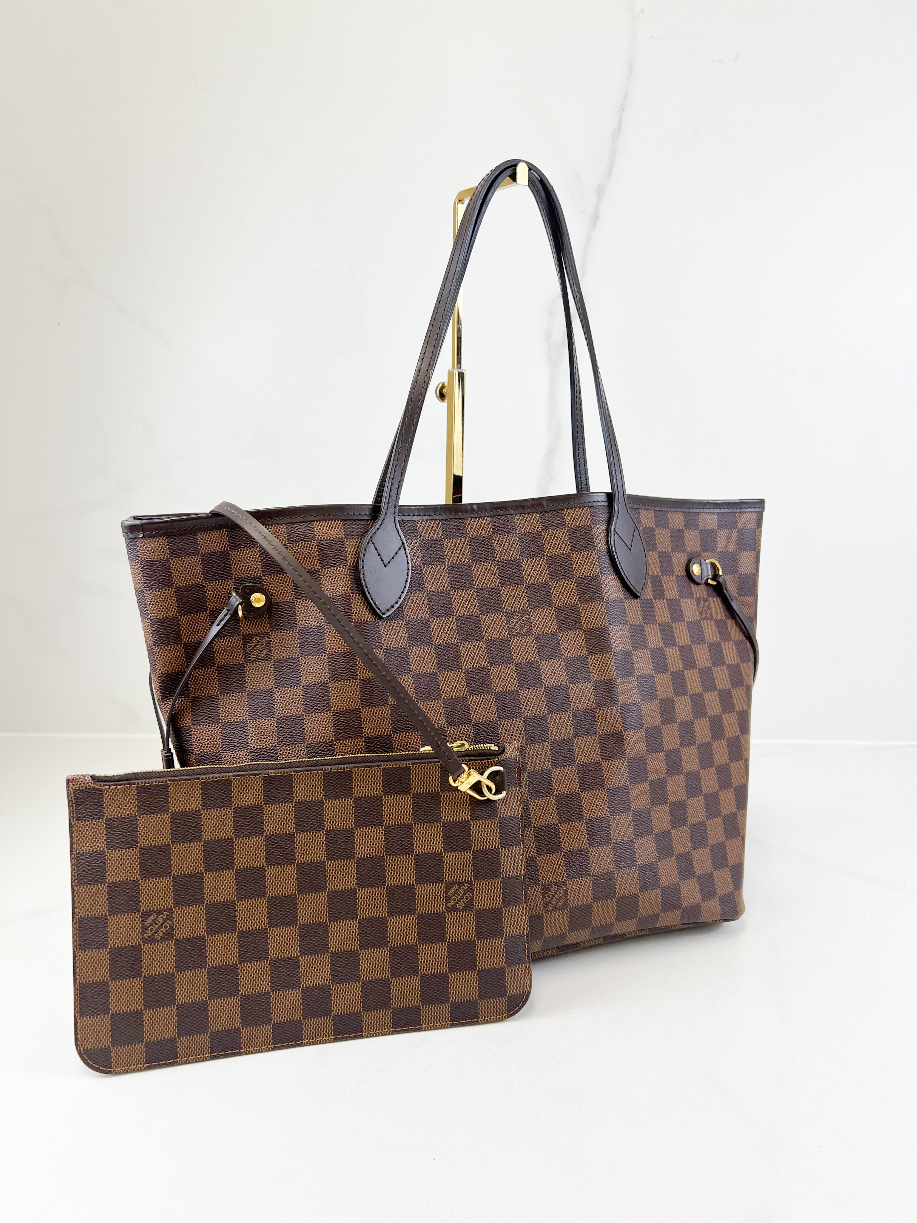Louis Vuitton Damier Ebene Neverfull MM with Pouch