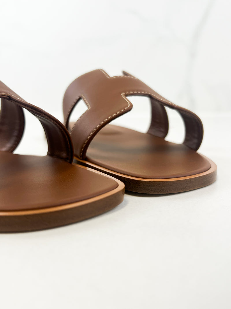 Hermes Oran Sandals Size 37.5