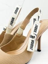 Christian Dior Nude Slingback Pumps Size 39