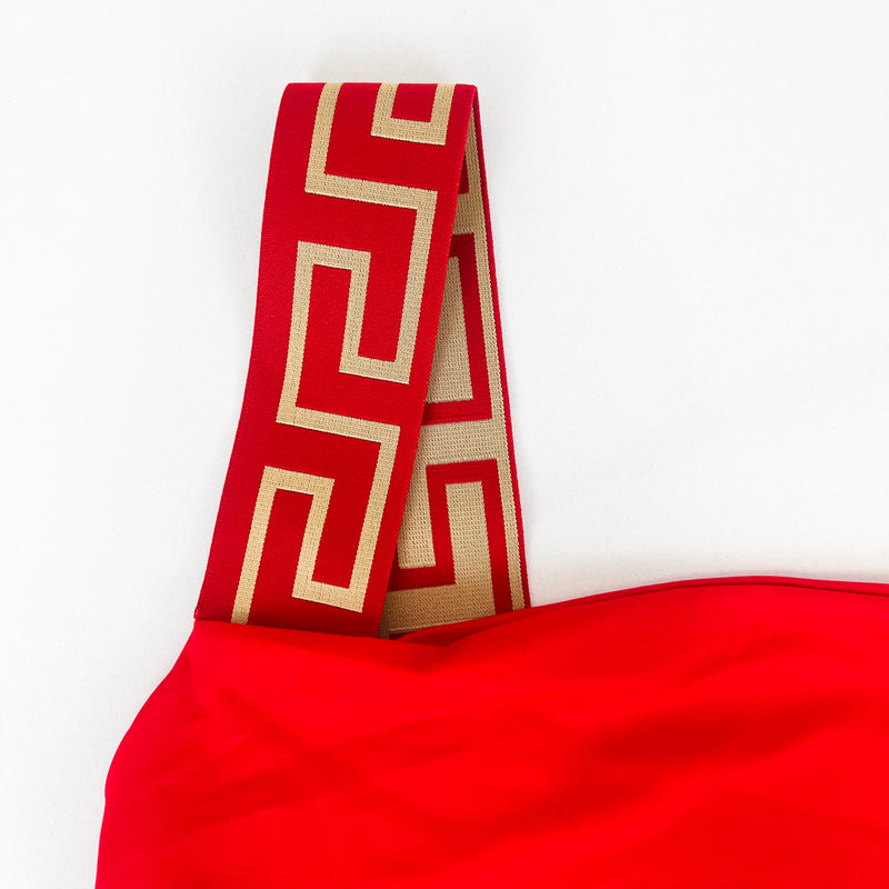 Versace Red Greca Swimsuit Size 3
