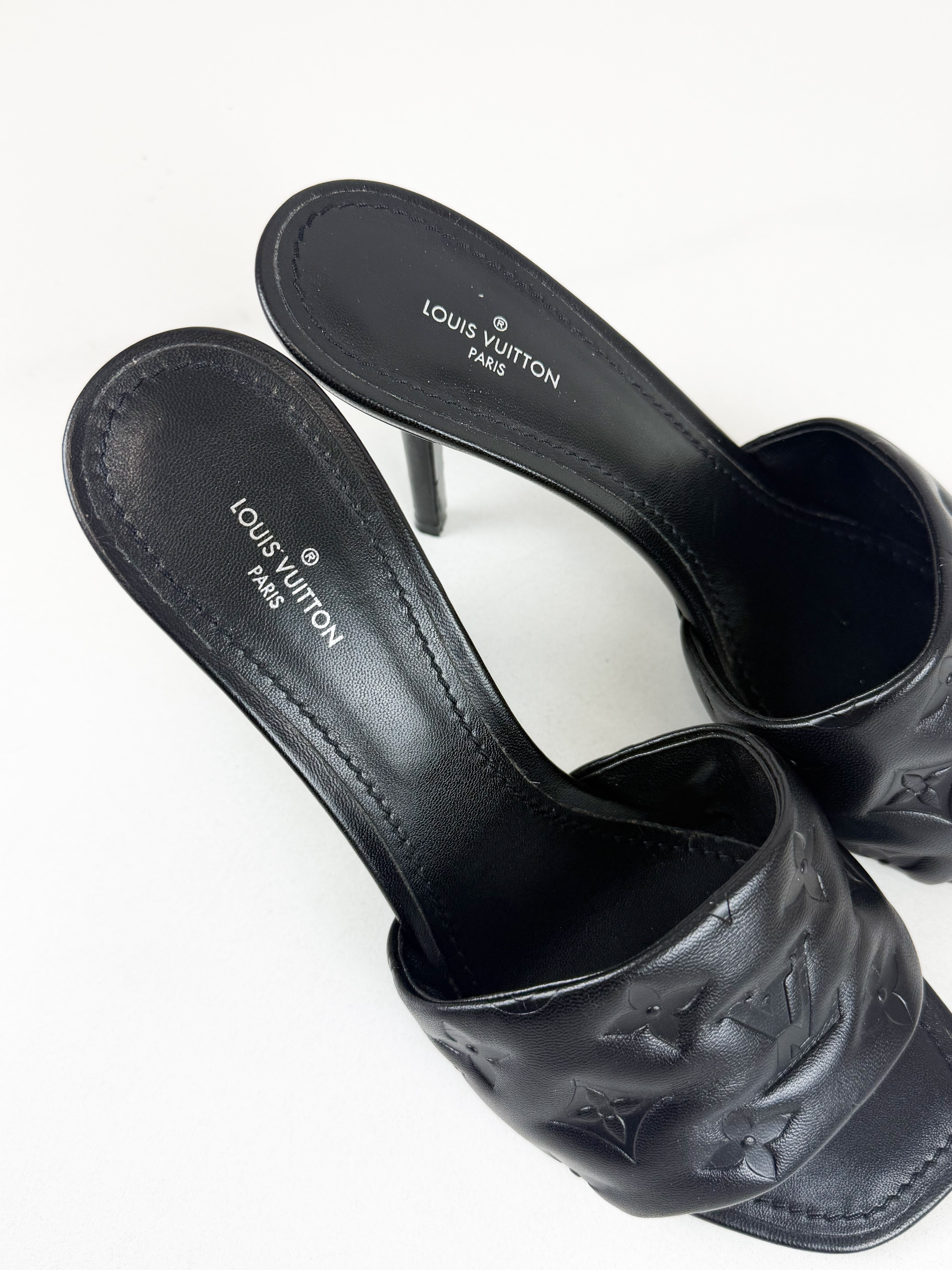 Louis Vuitton Black Neo Revival Mule Size 38