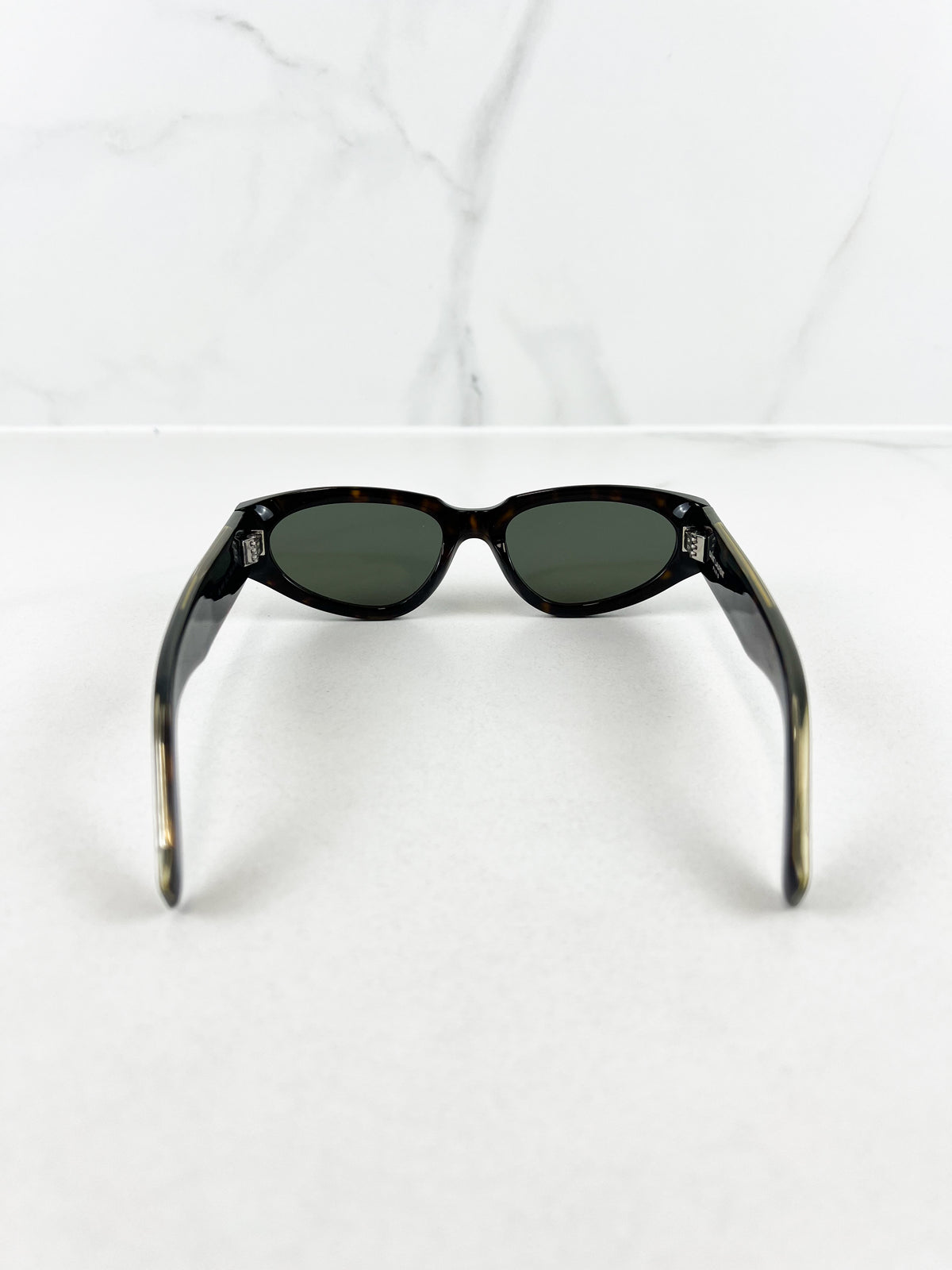 Saint Laurent Round Oval Havana Sunglasses