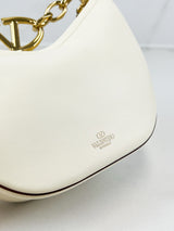 Valentino Garavani Cream Mini VLogo Moon Crossbody Bag