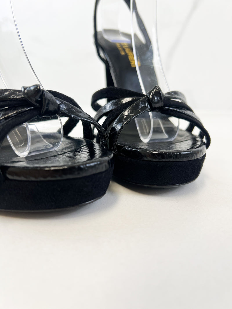 Saint Laurent Platform Ankle Strap Sandal Size 36