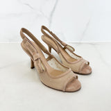 Christian Dior Jadior Slingback Peep Toe Heel Size 38D